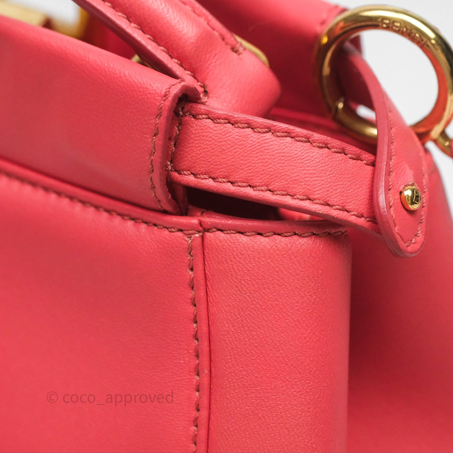Fendi Nappa Mini Peekaboo Bag Hot Pink