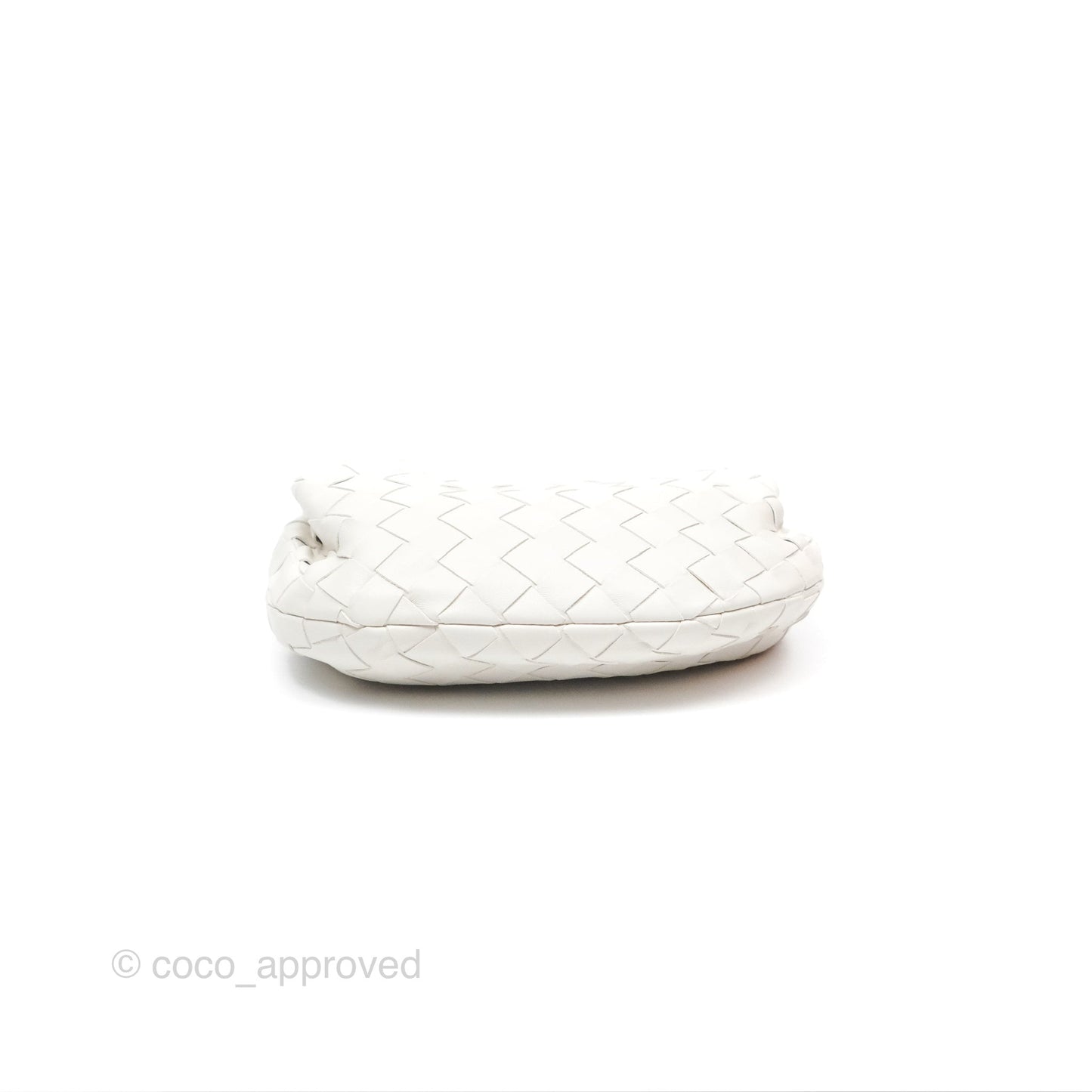 Bottega Veneta Mini Jodie Bag Intrecciato White Lambskin