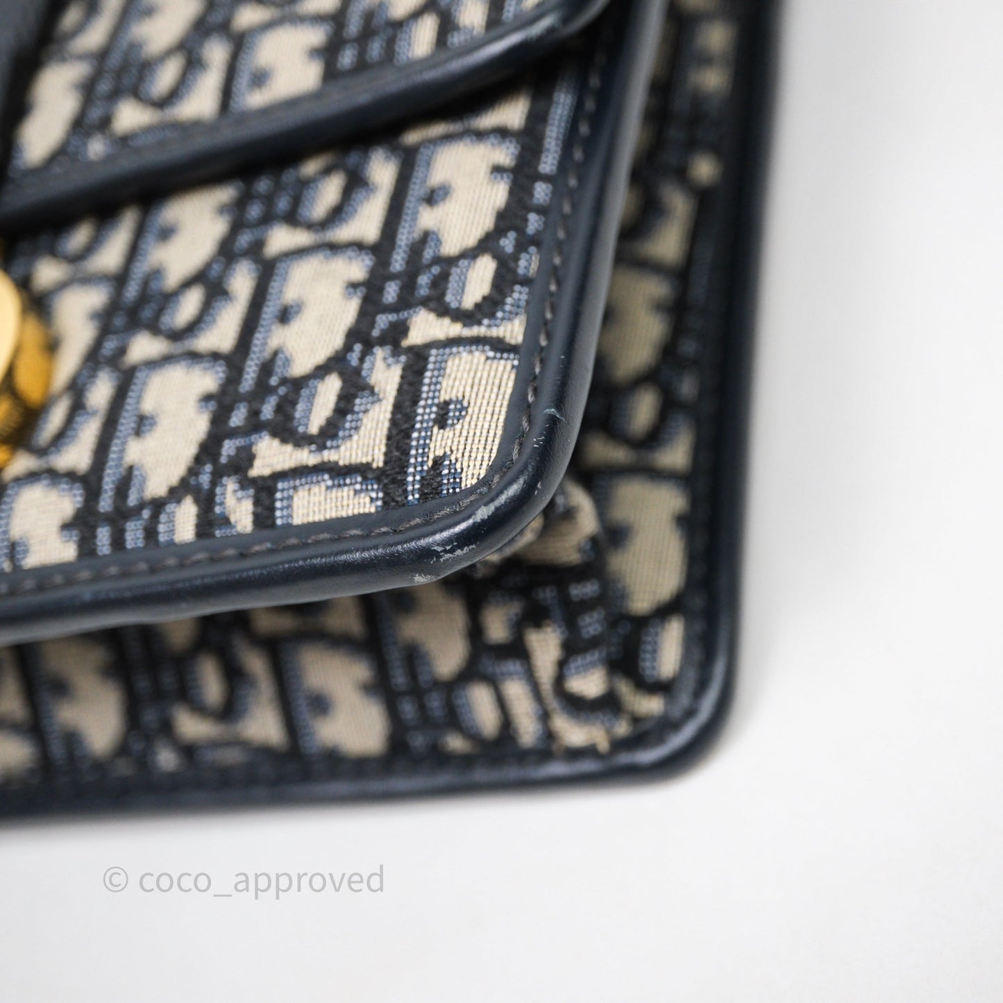 Christian Dior Small 30 Montaigne Bag Blue Dior Oblique Jacquard