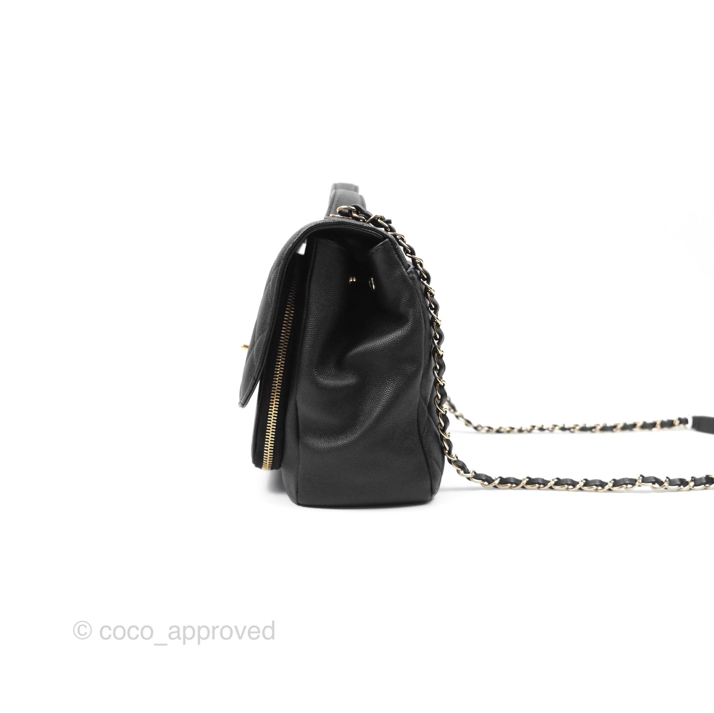Chanel Quilted Large Business Affinity Flap Black Caviar Gold Hardware