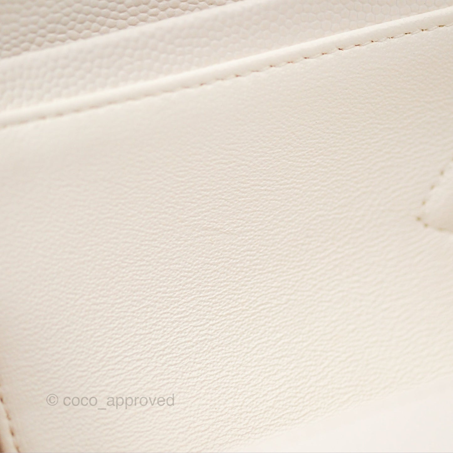 Chanel Small Classic Quilted Flap White Caviar Gold Hardware