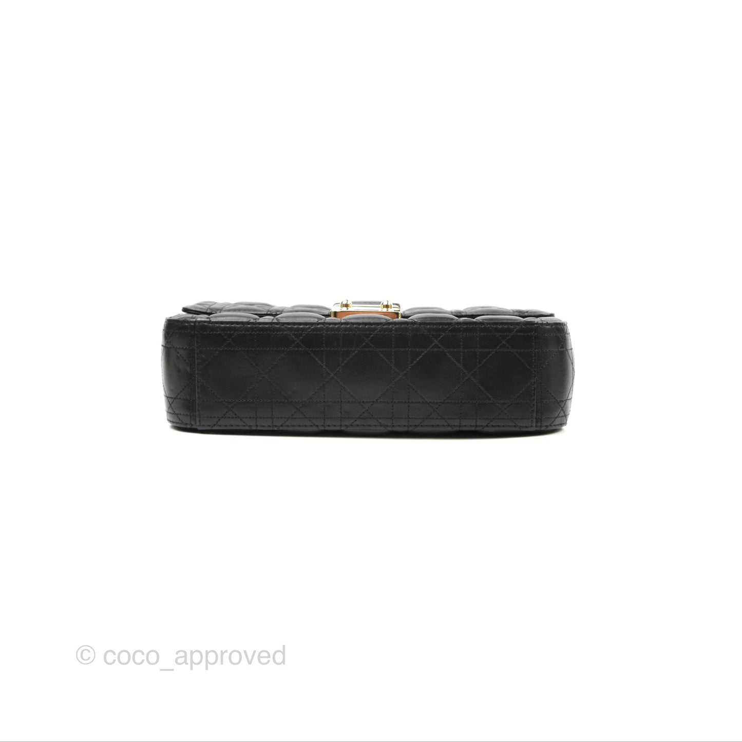 Chanel Medium Miss Dior Flap Bag Black Cannage Lambskin Gold Hardware