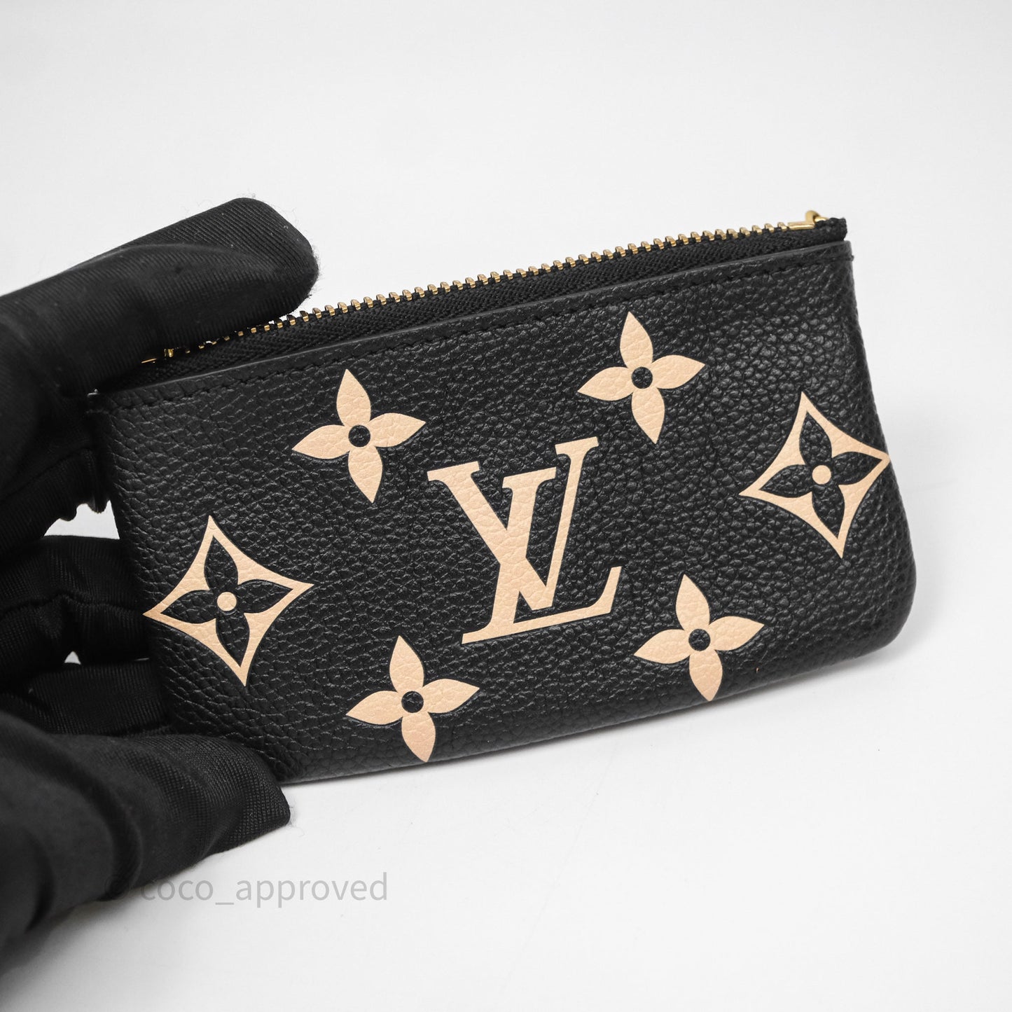 Louis Vuitton Key Pouch Black Monogram Canvas