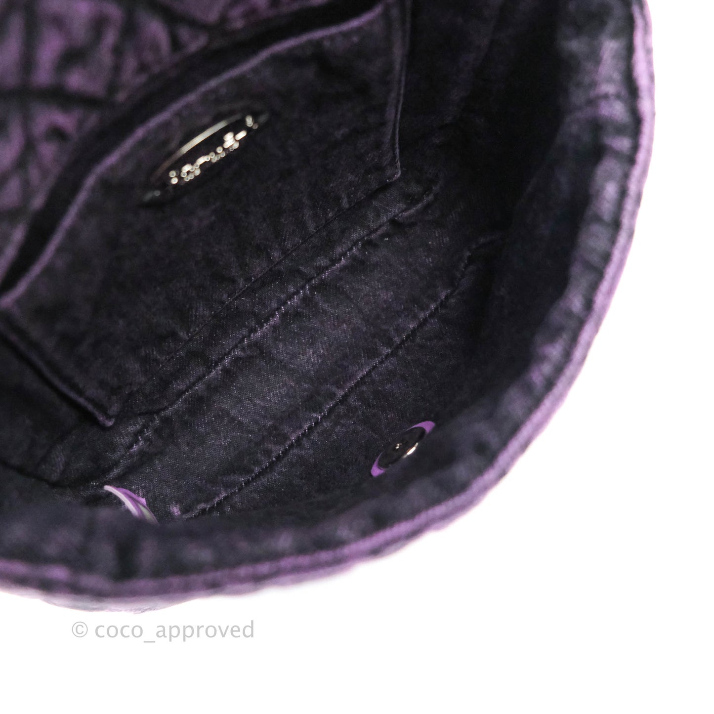 Chanel Denimpression Quilted Small Flap Purple Black