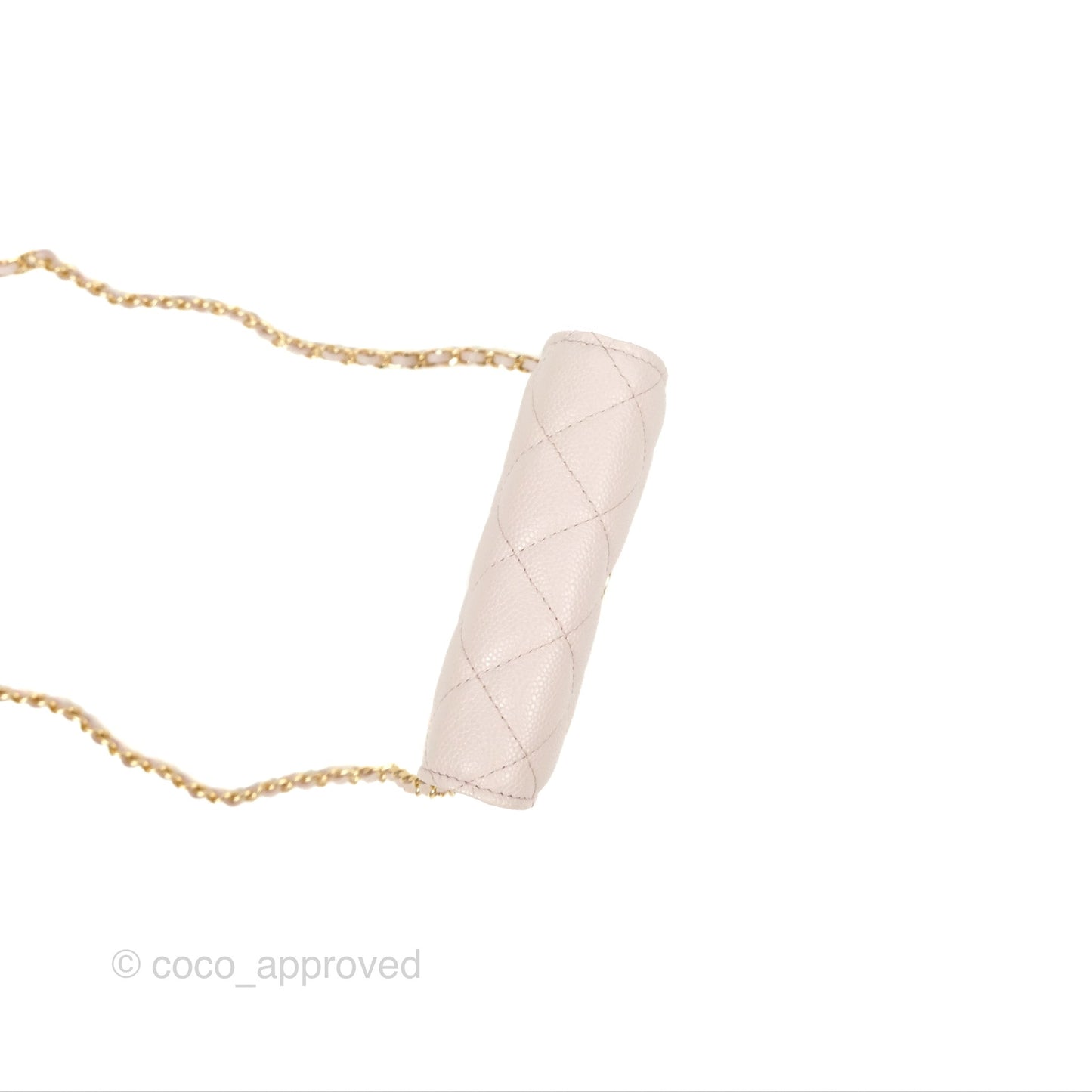 Chanel Miss Coco Clutch With Chain Quilted Lilac Pink Caviar Gold Hardware