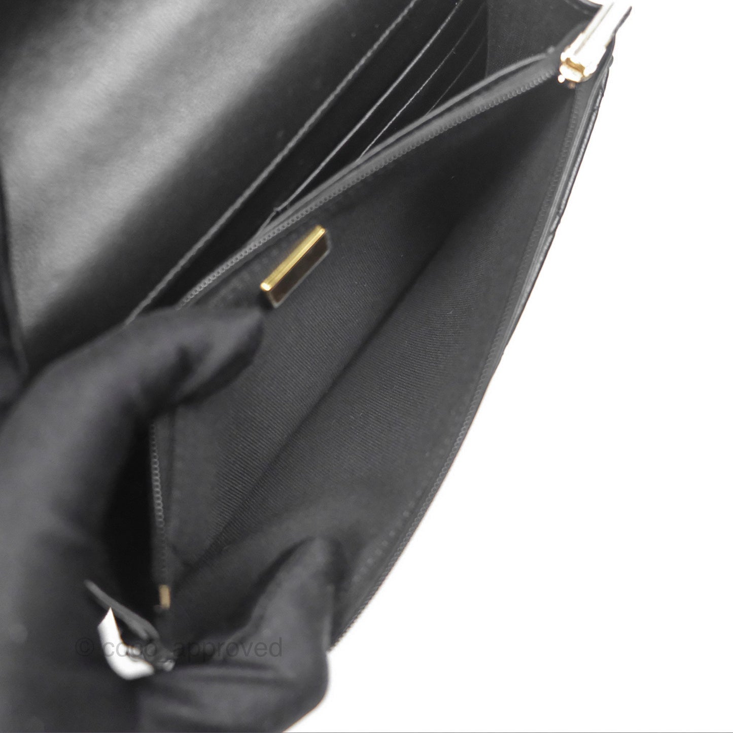 Chanel Camellia Handle WOC with Chain Black Lambskin 23K