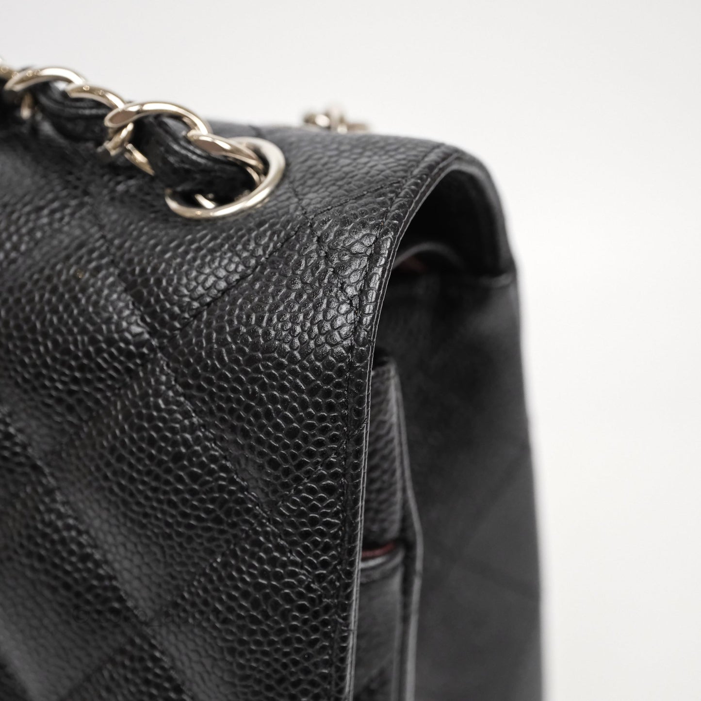 Chanel Jumbo Double Flap Black Caviar Silver Hardware⁣⁣