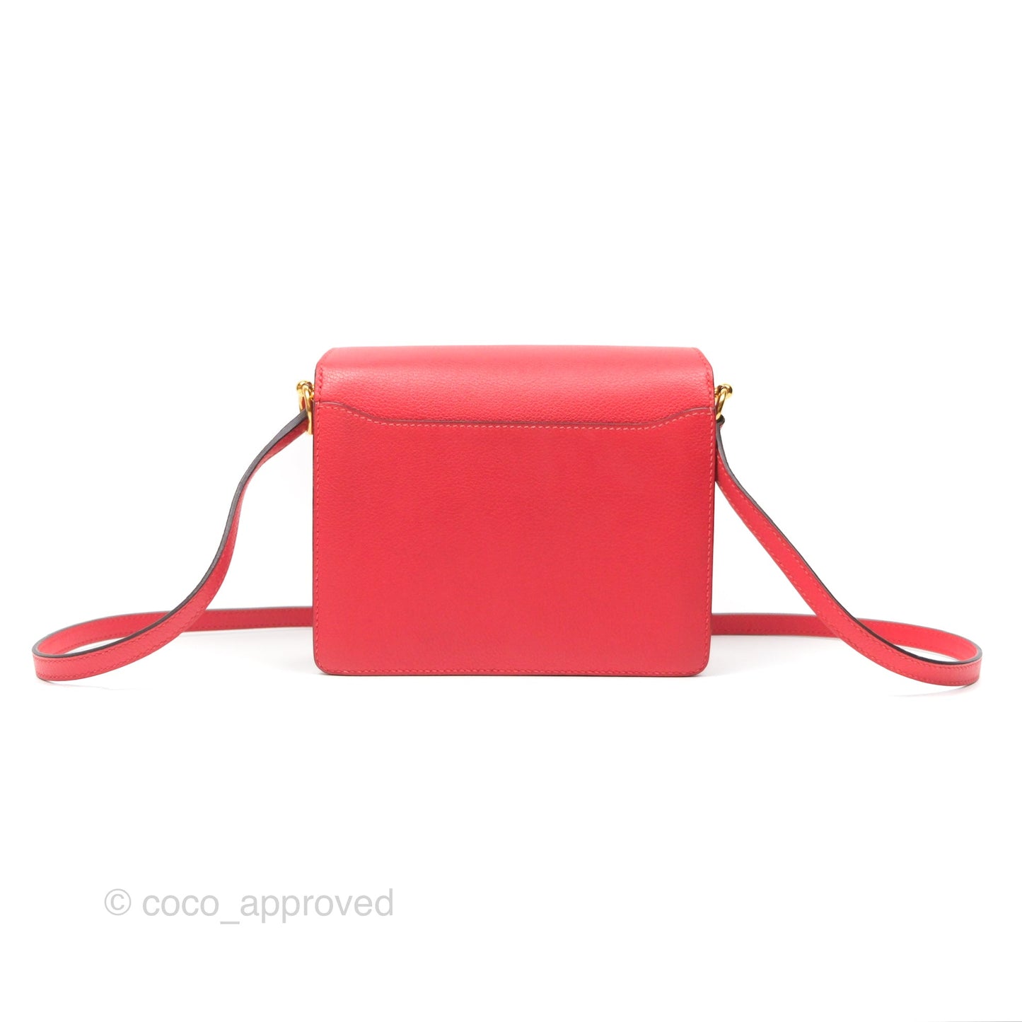 Hermès Roulis Mini 18 Rouge De Coeur Evercolor Permabrass Hardware