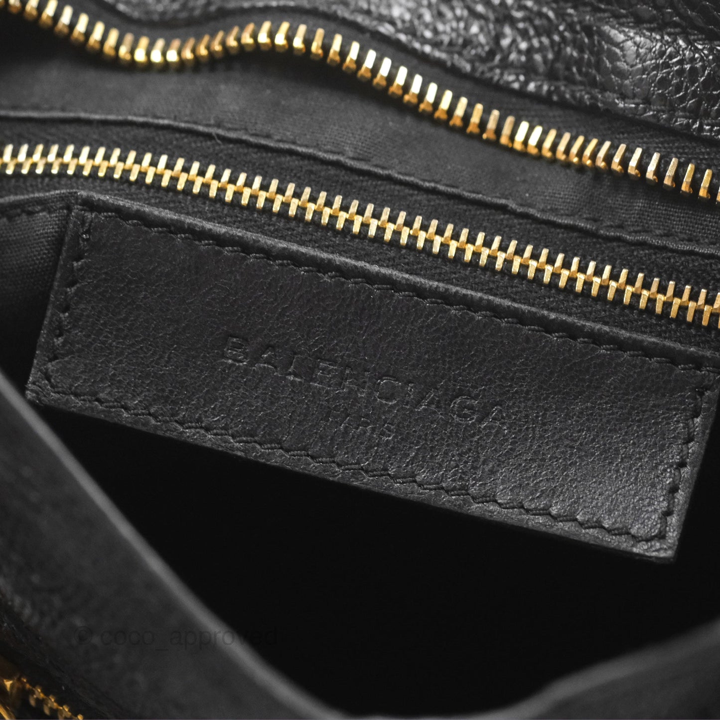Balenciaga Classic Mini City Bag Black Grained Calfskin Gold Hardware