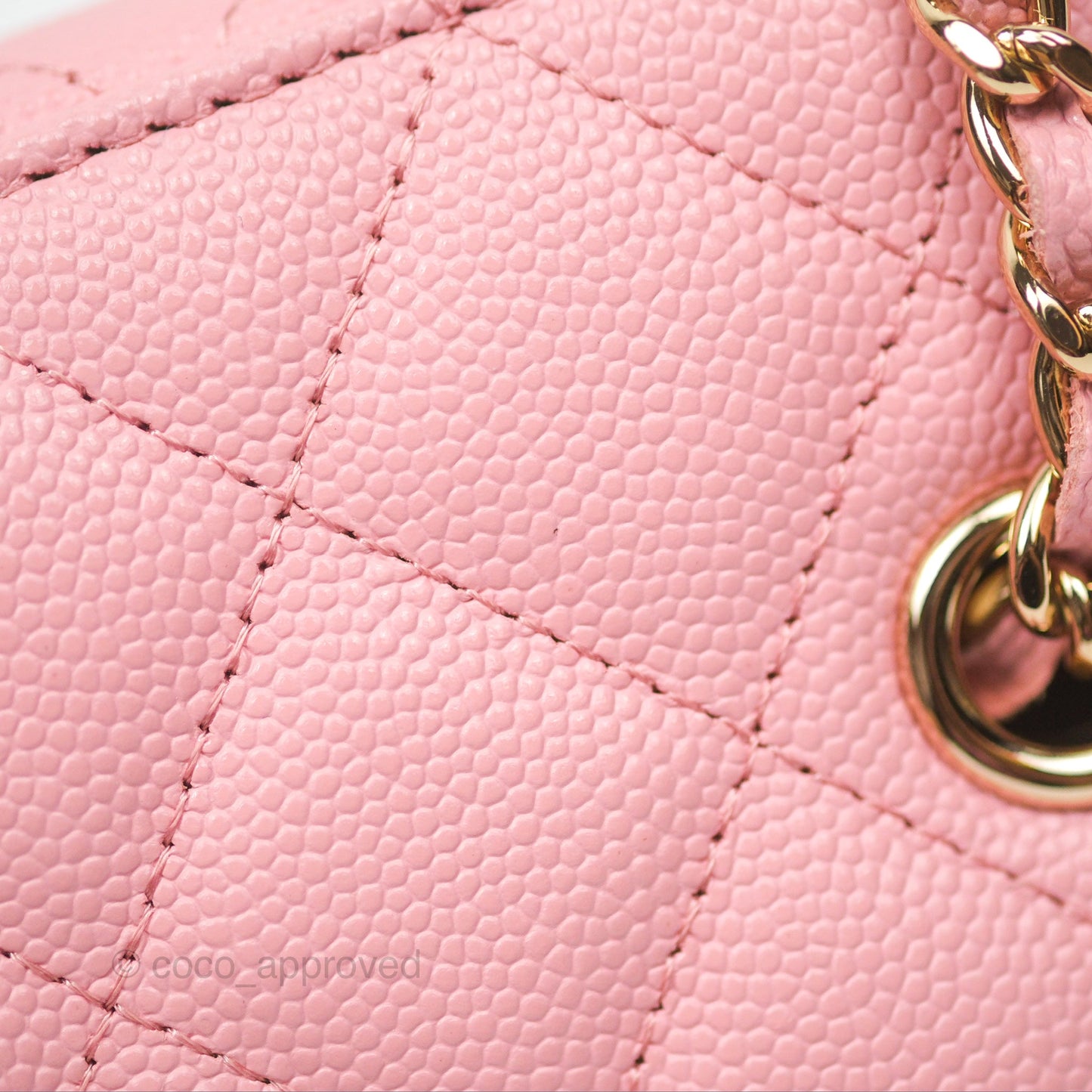 Chanel Classic Vanity With Chain Pink Caviar Gold Hardware