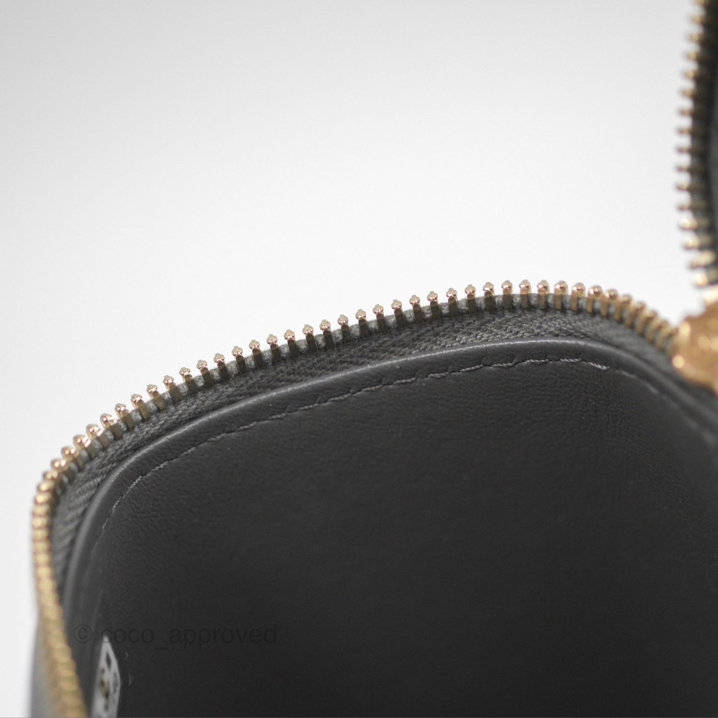 Chanel Mini Top Handle Vanity With Chain Grey Lambskin Gold Hardware