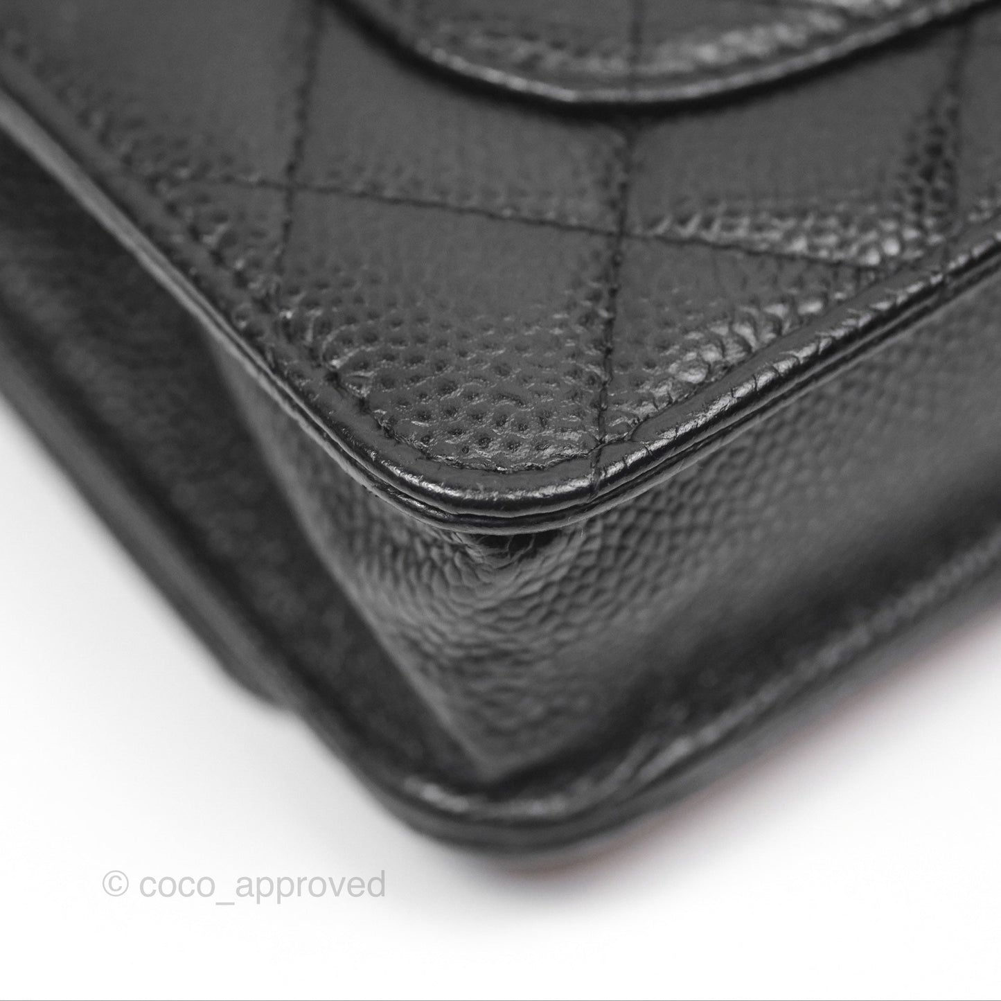 Chanel Quilted Classic Wallet On Chain WOC Black Caviar Gold Hardware