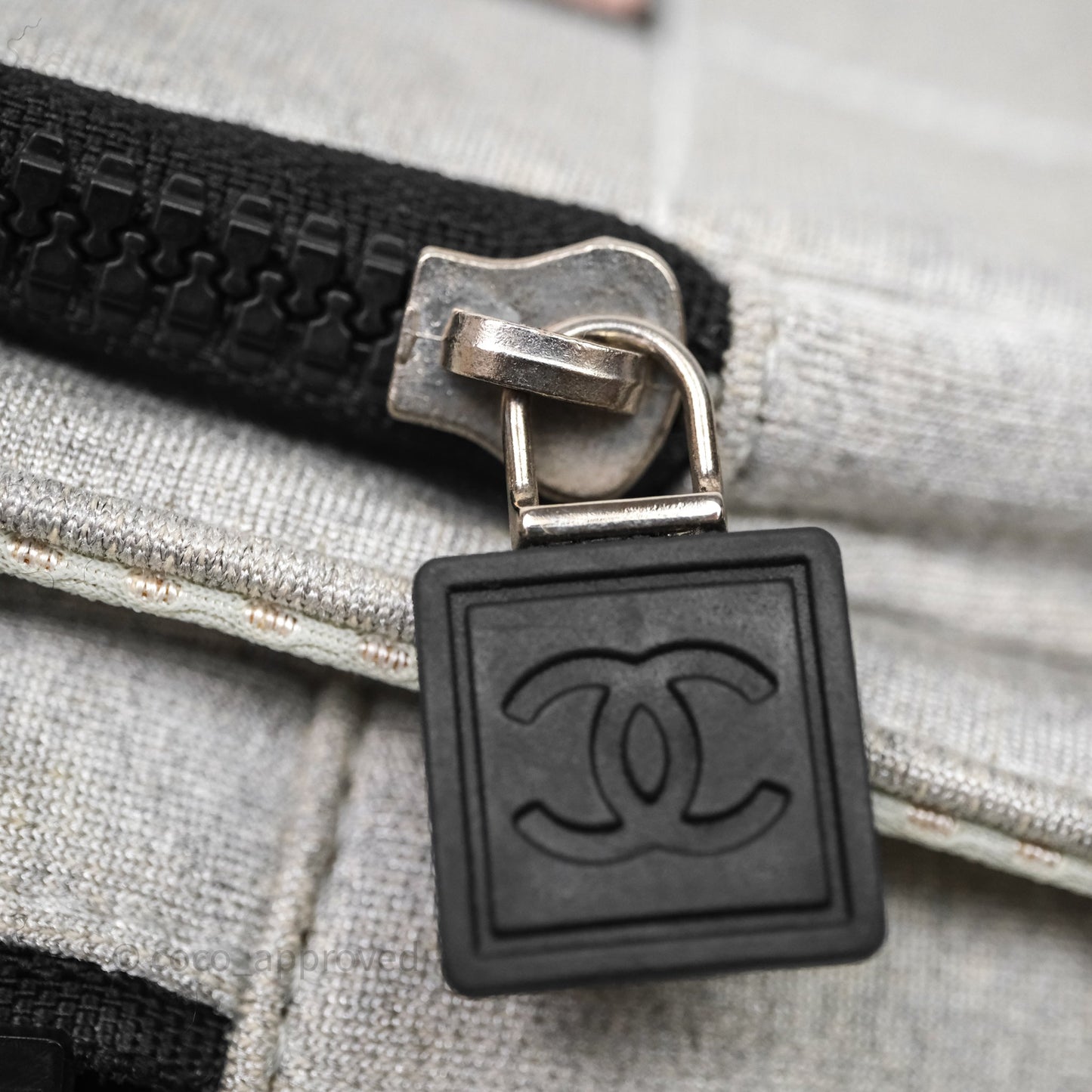 Chanel CC Logo Sport Waist Bag Grey