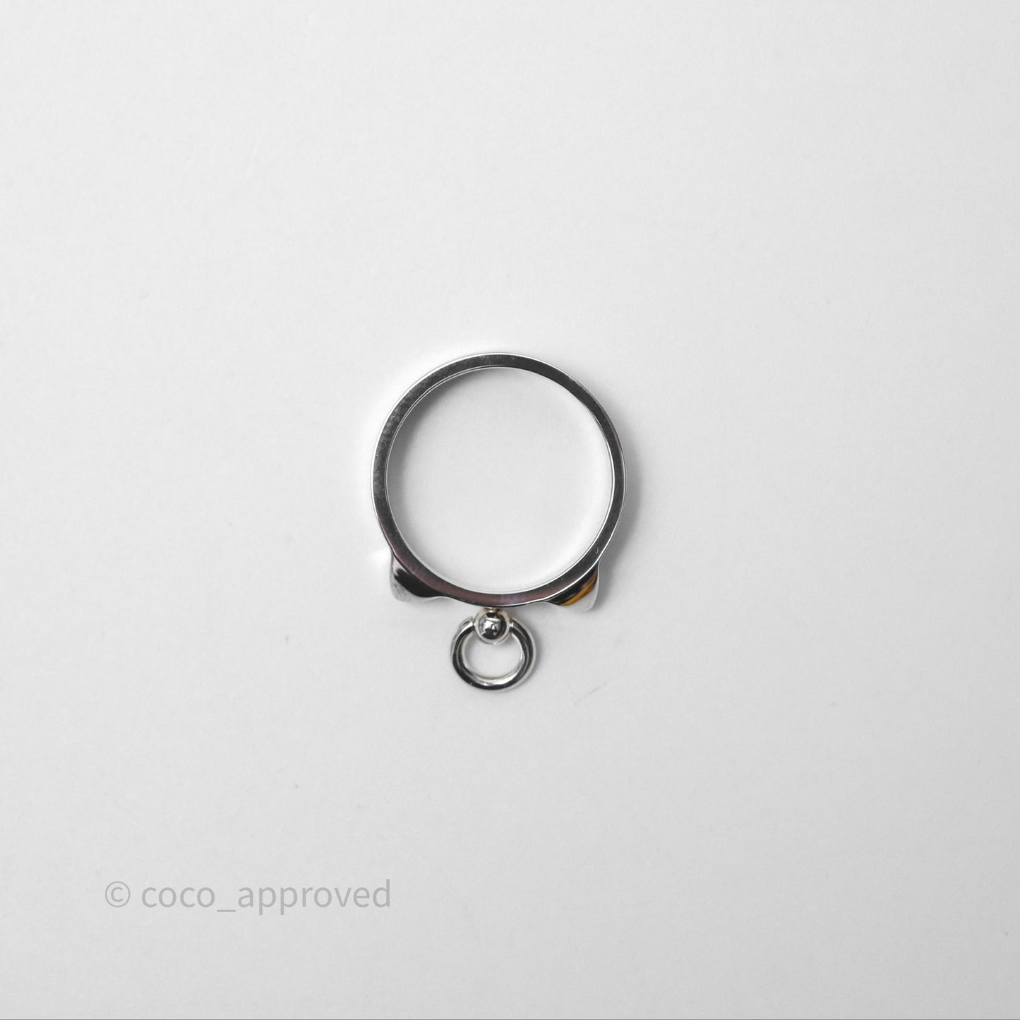 Hermes Collier de Chien Ring PM Sterling Silver Size 53