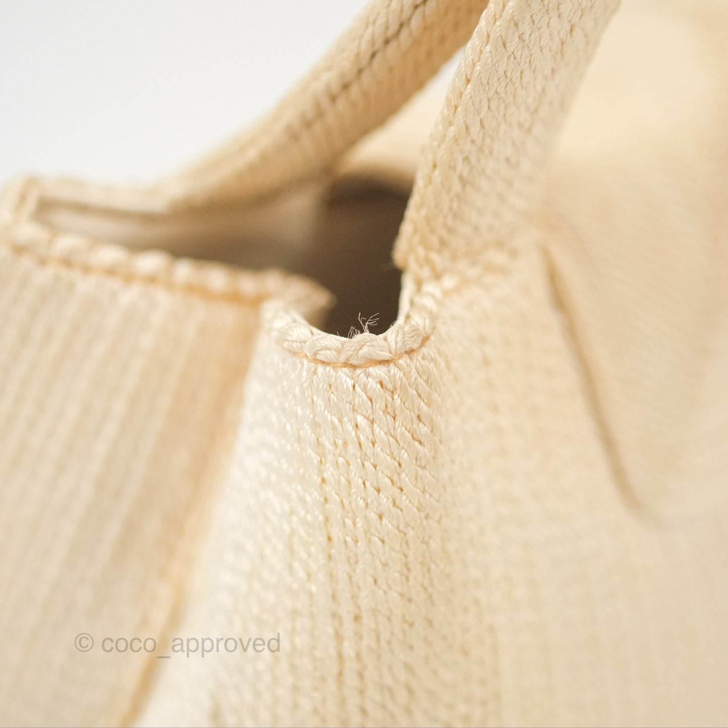 Chanel Vintage Mini Kelly Silk Rope Braided Cream Beige 24K Gold Hardware