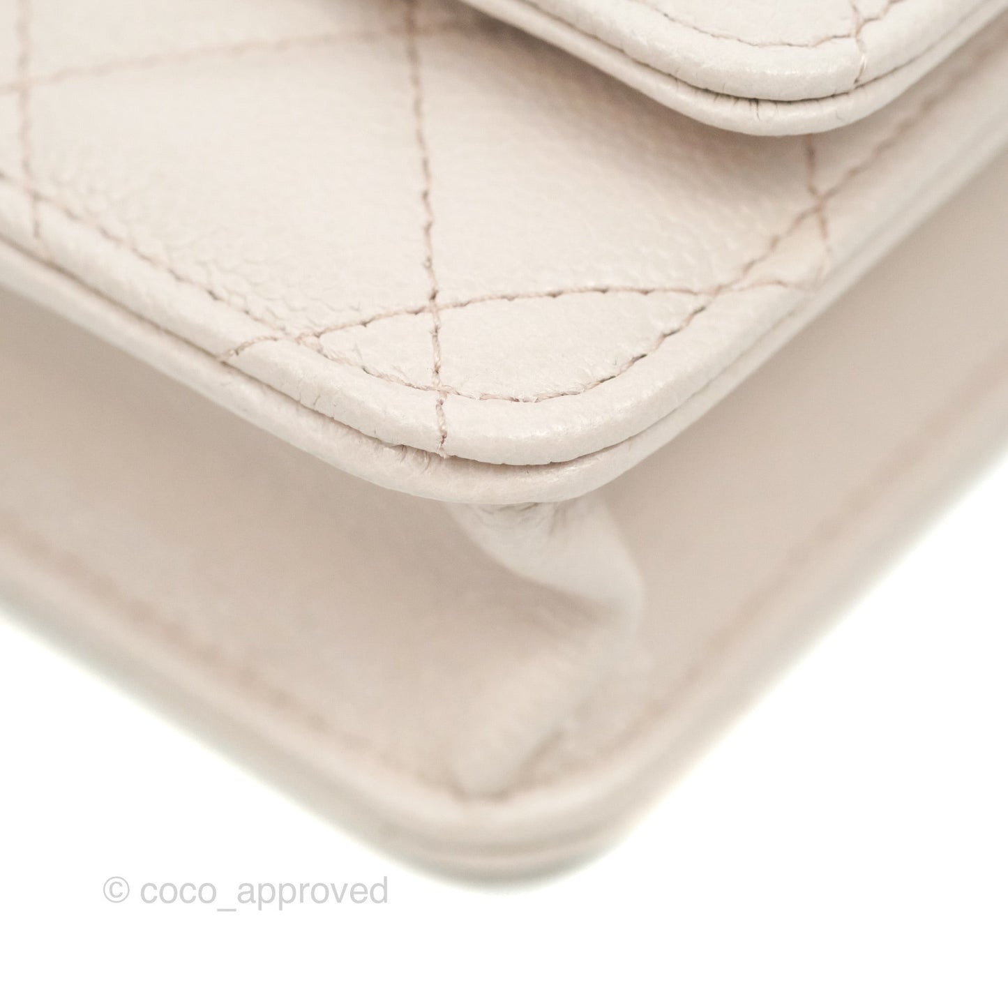 Chanel Quilted WOC Lilac Caviar CC Coco Chain Gold Hardware