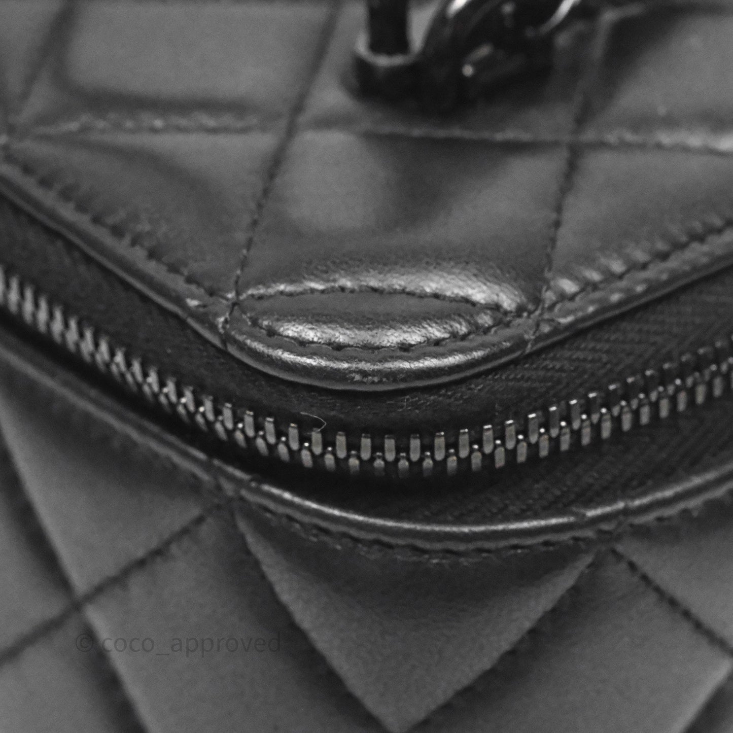Chanel Vanity Rectangular Top Handle So Black Lambskin