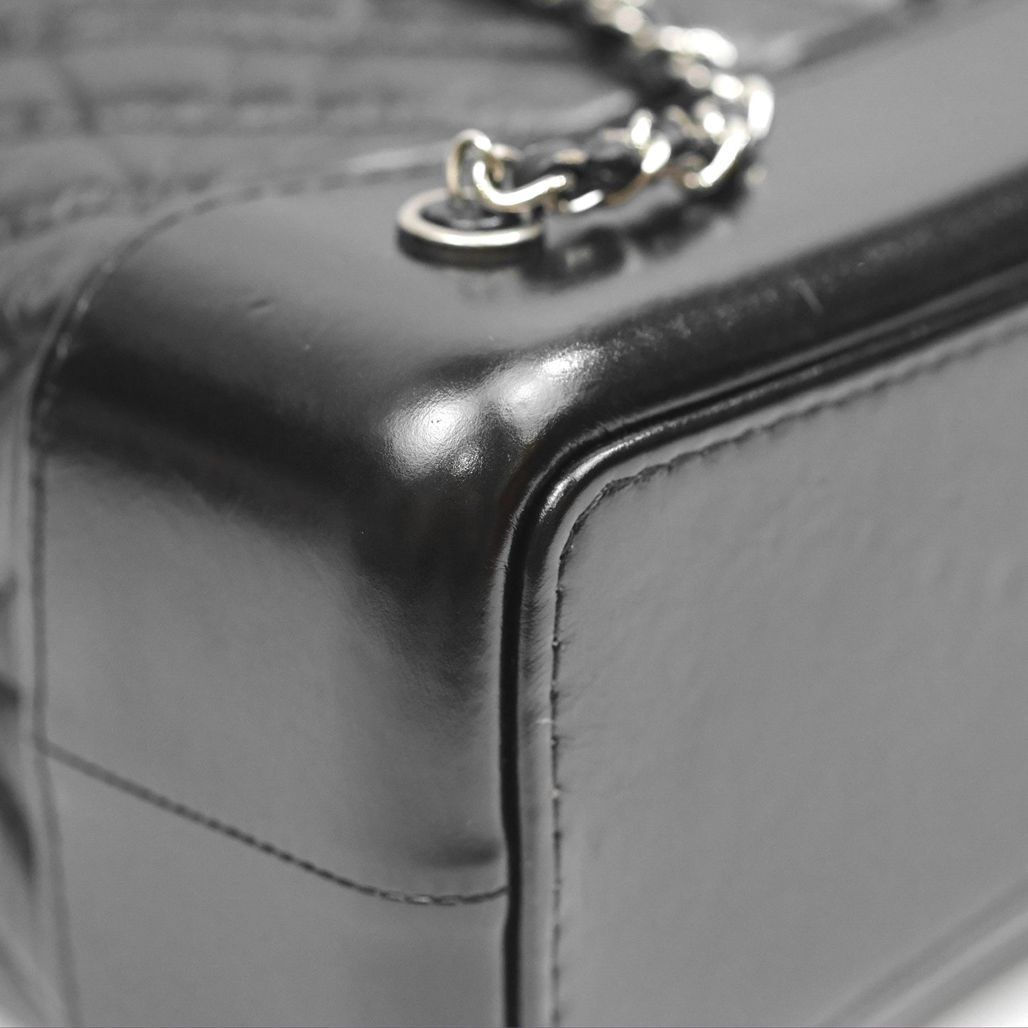 Chanel Medium Chevron Gabrielle Backpack Black Aged Calfskin
