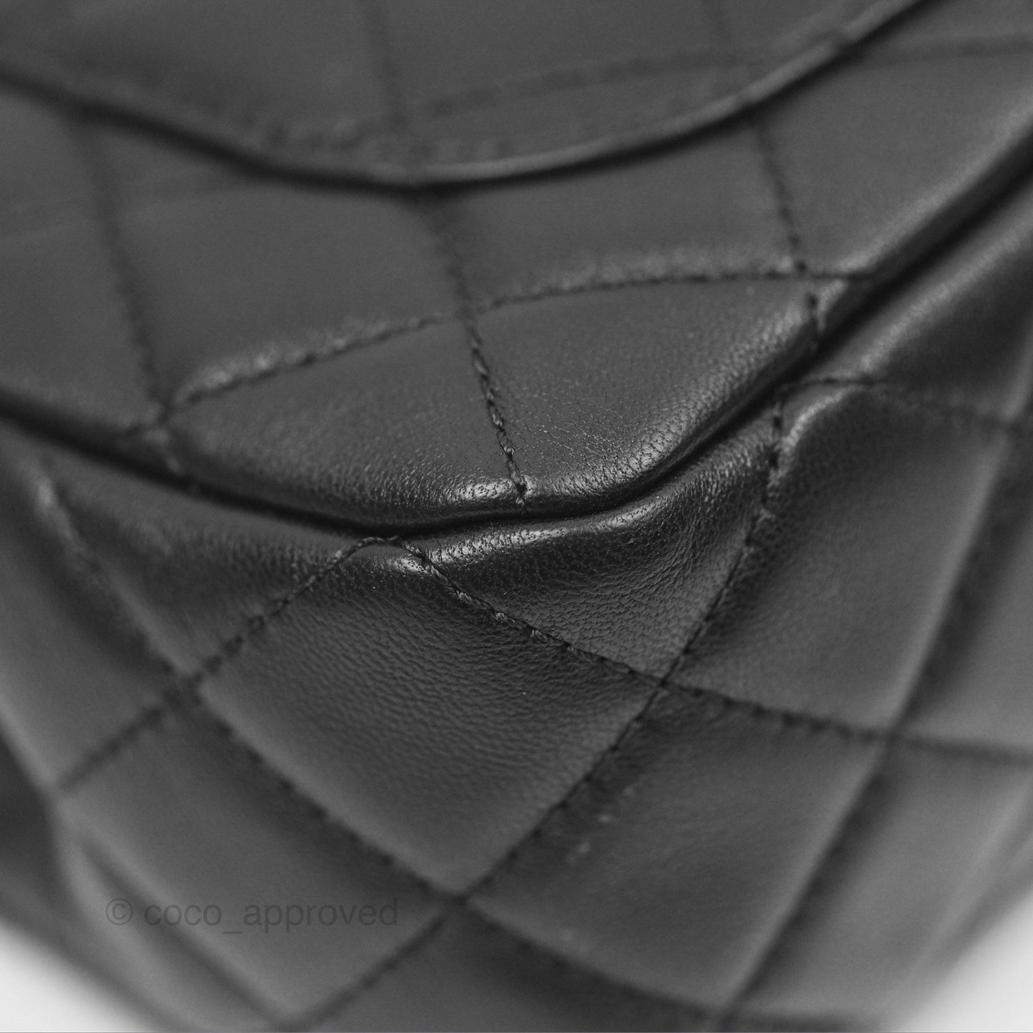Chanel Pearl Crush Mini Rectangular Quilted Black Lambskin Aged Gold Hardware