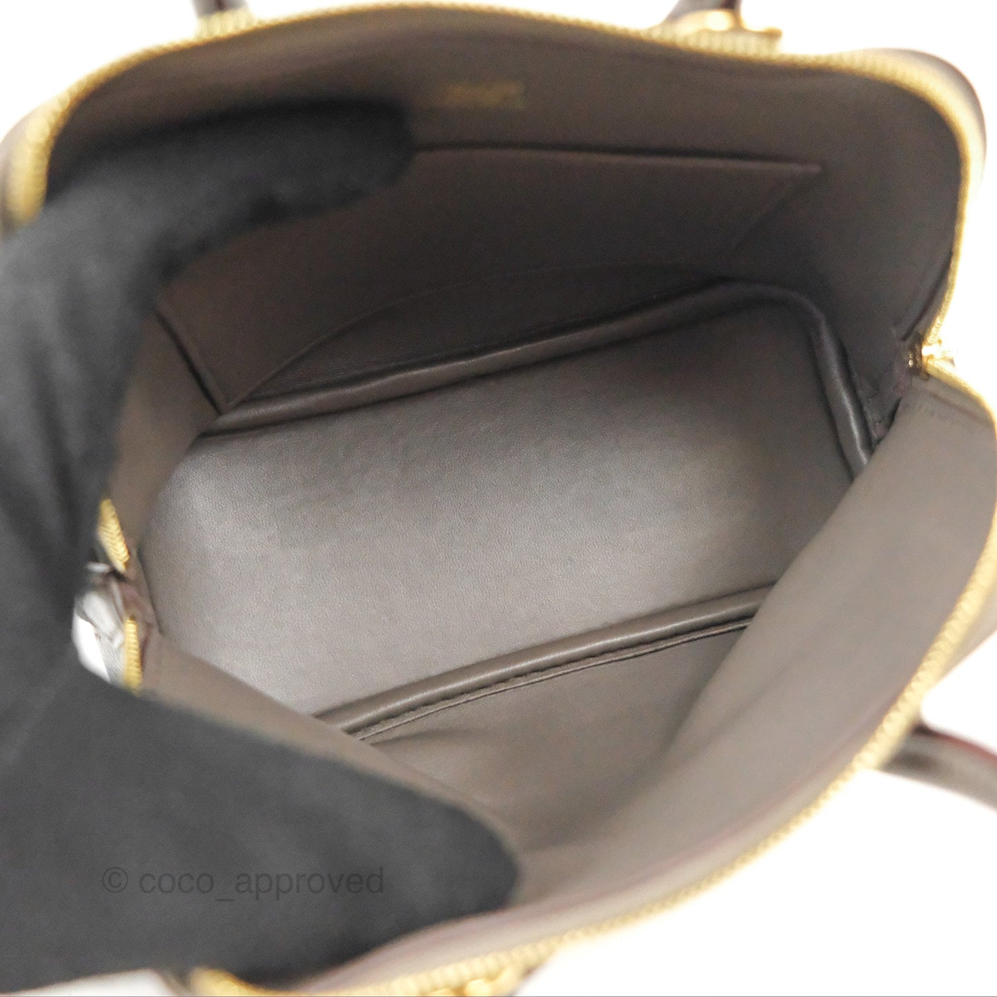 Hermès Bolide Mini 1923 Gris Etain 8F Evercolor Gold Hardware