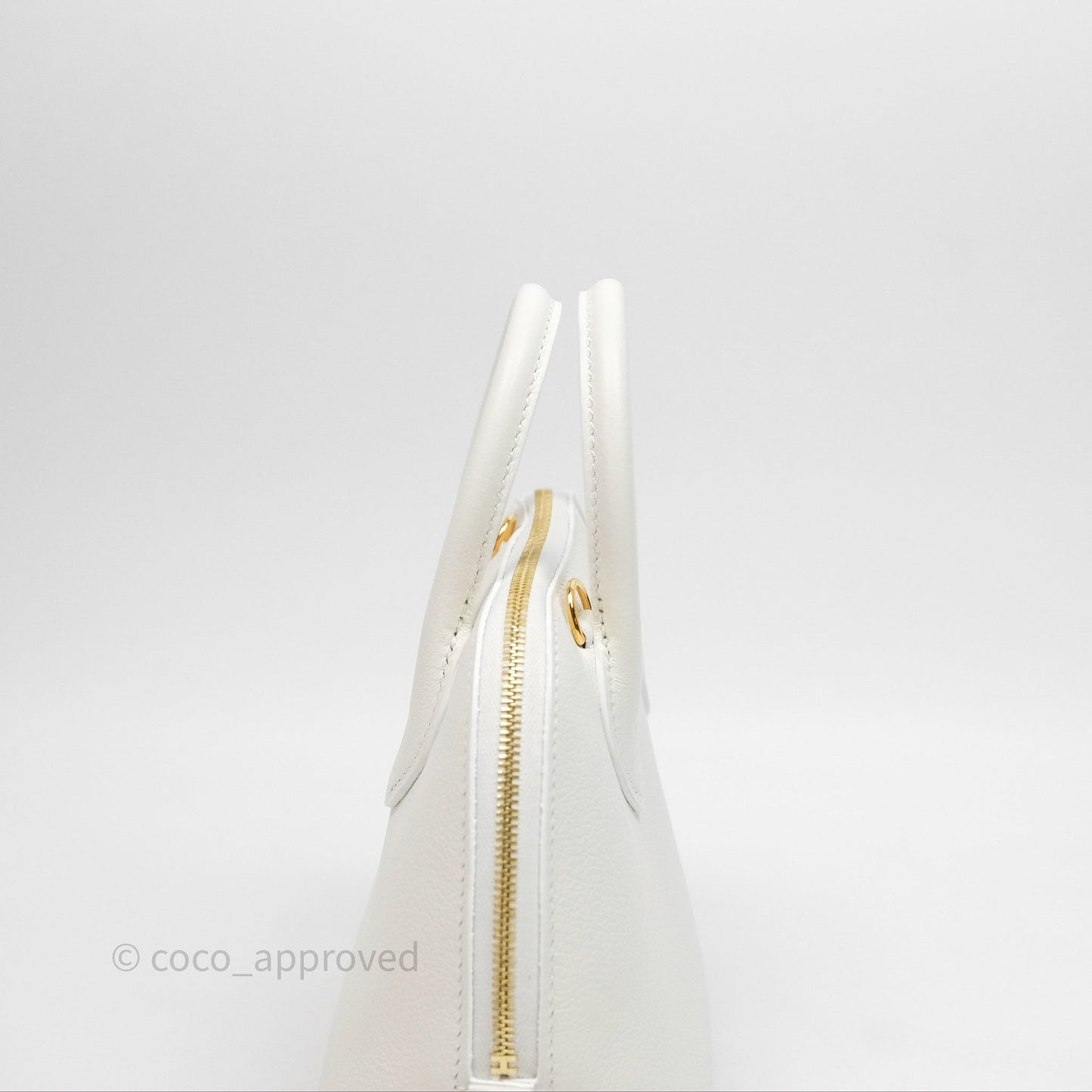 Hermès Bolide Mini 1923 Blanc 01 Evercolor Gold Hardware