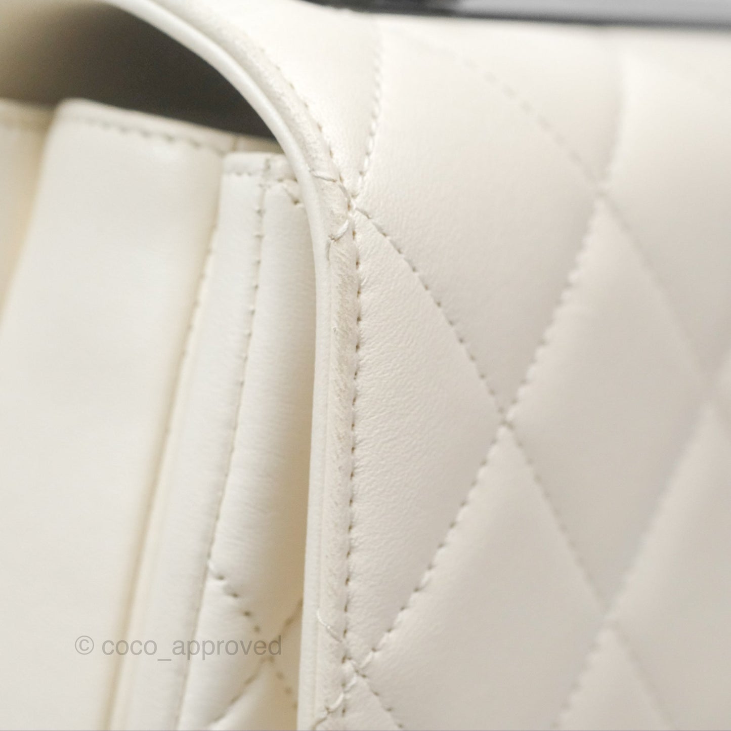 Chanel Trendy CC Small White Lambskin Black Hardware