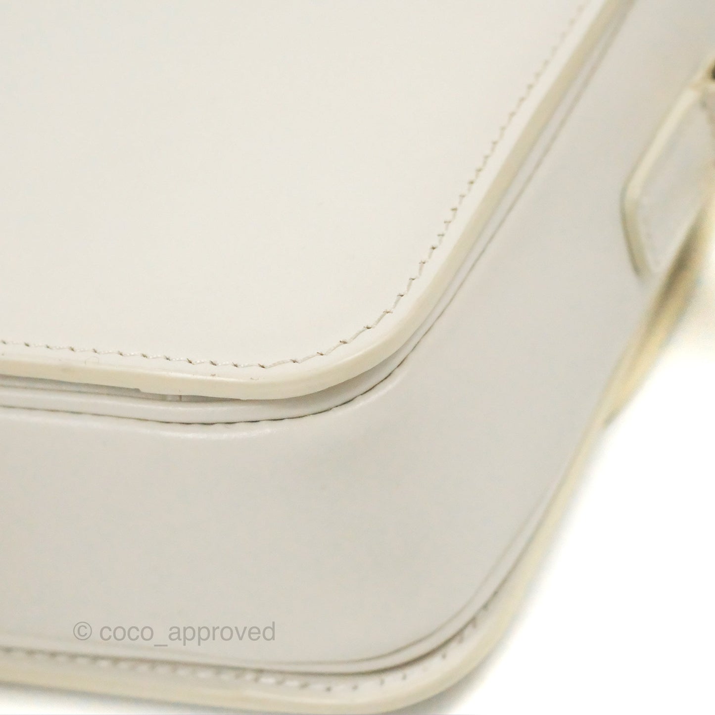 Celine Teen Triomphe Bag Shiny Calfskin White
