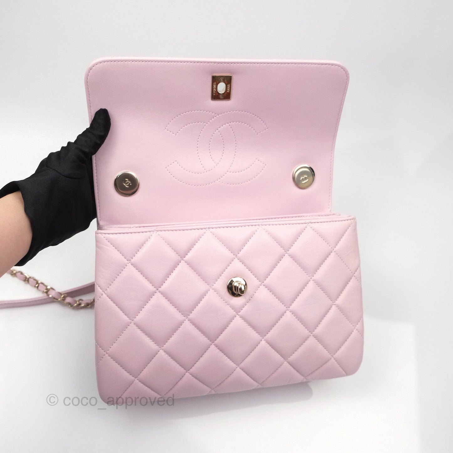 Chanel Small Trendy CC Mauve Pink Lambskin Gold Hardware