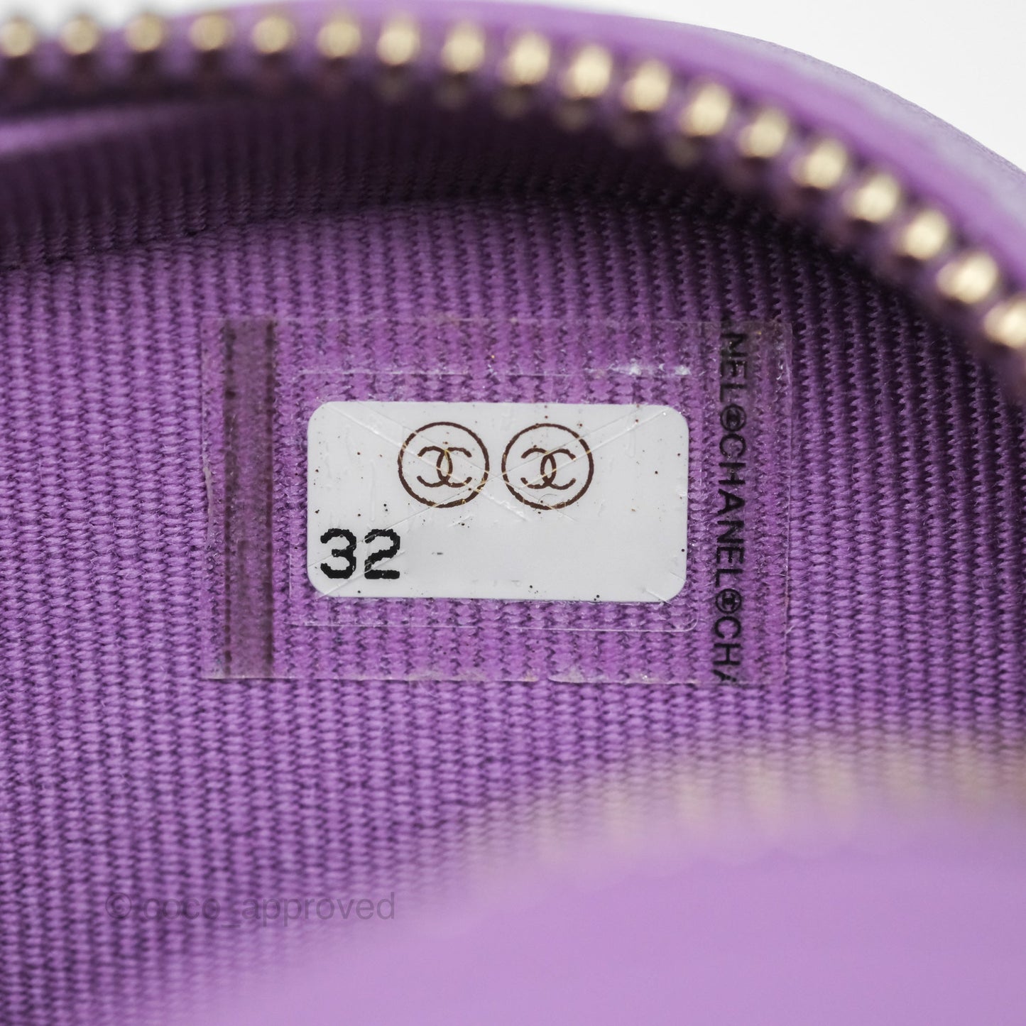Chanel Small Heart Bag Purple Lambskin Gold Hardware 22S