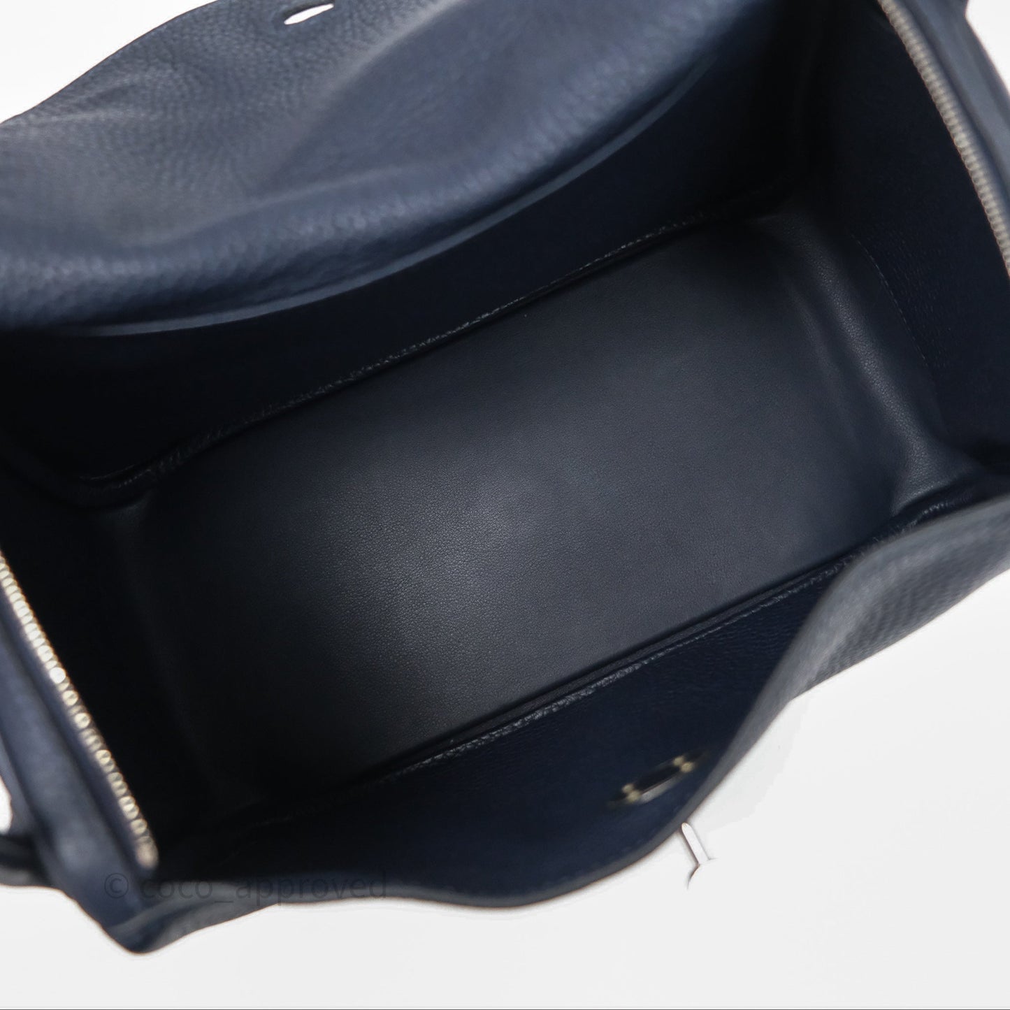 Hermès Lindy 26 Bleu Nuit 2Z Clemence Palladium Hardware
