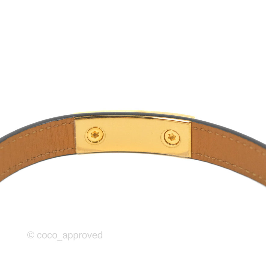 Hermès Rivale Double Tour Bracelet Black Box Leather Gold Hardware