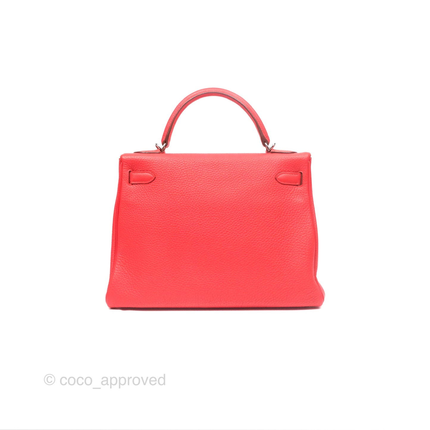 Hermès Kelly 32 Retourne Rose Jaipur Clemence Palladium Hardware
