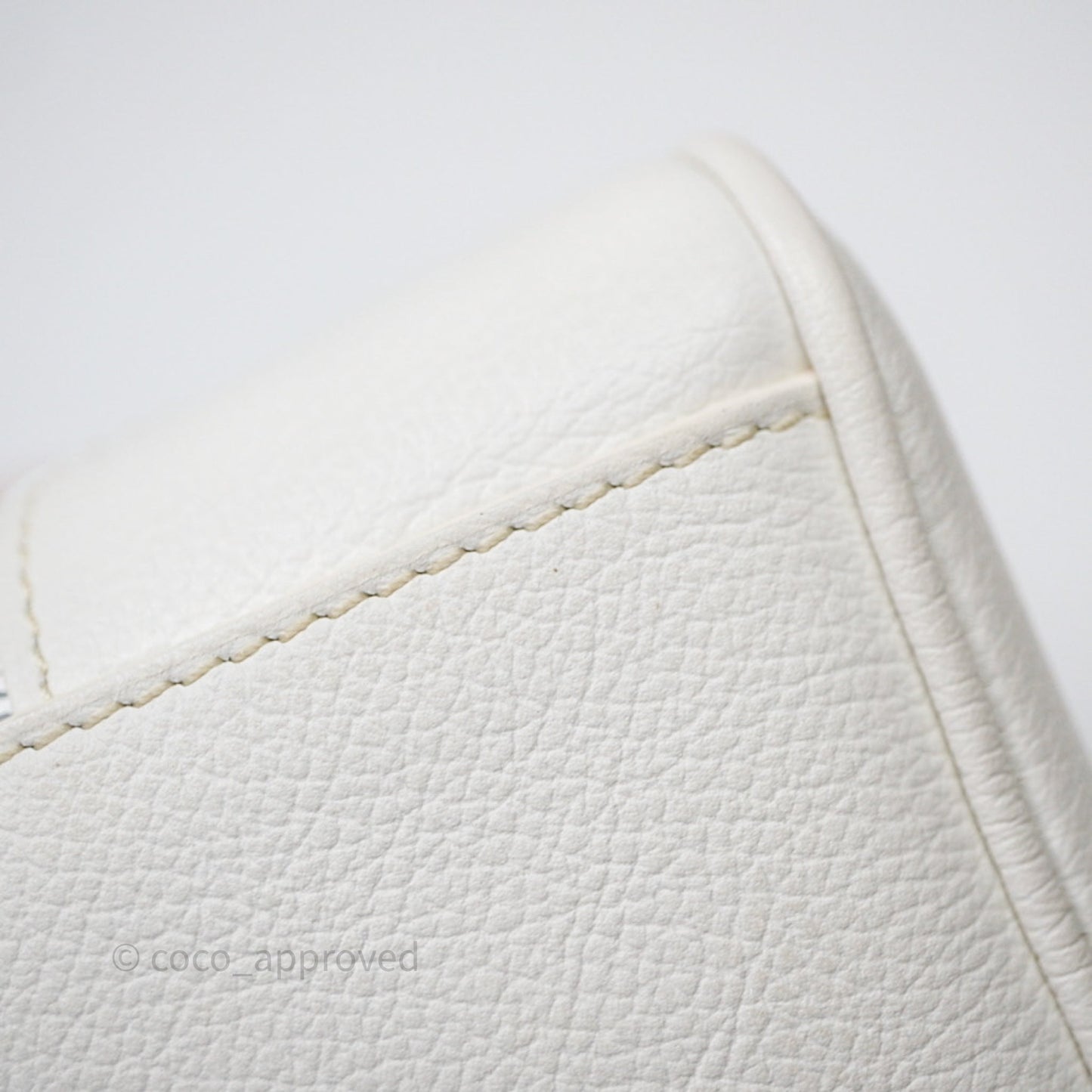Goyard Saïgon Mini Bag Chevroches Calfskin White Silver Hardware