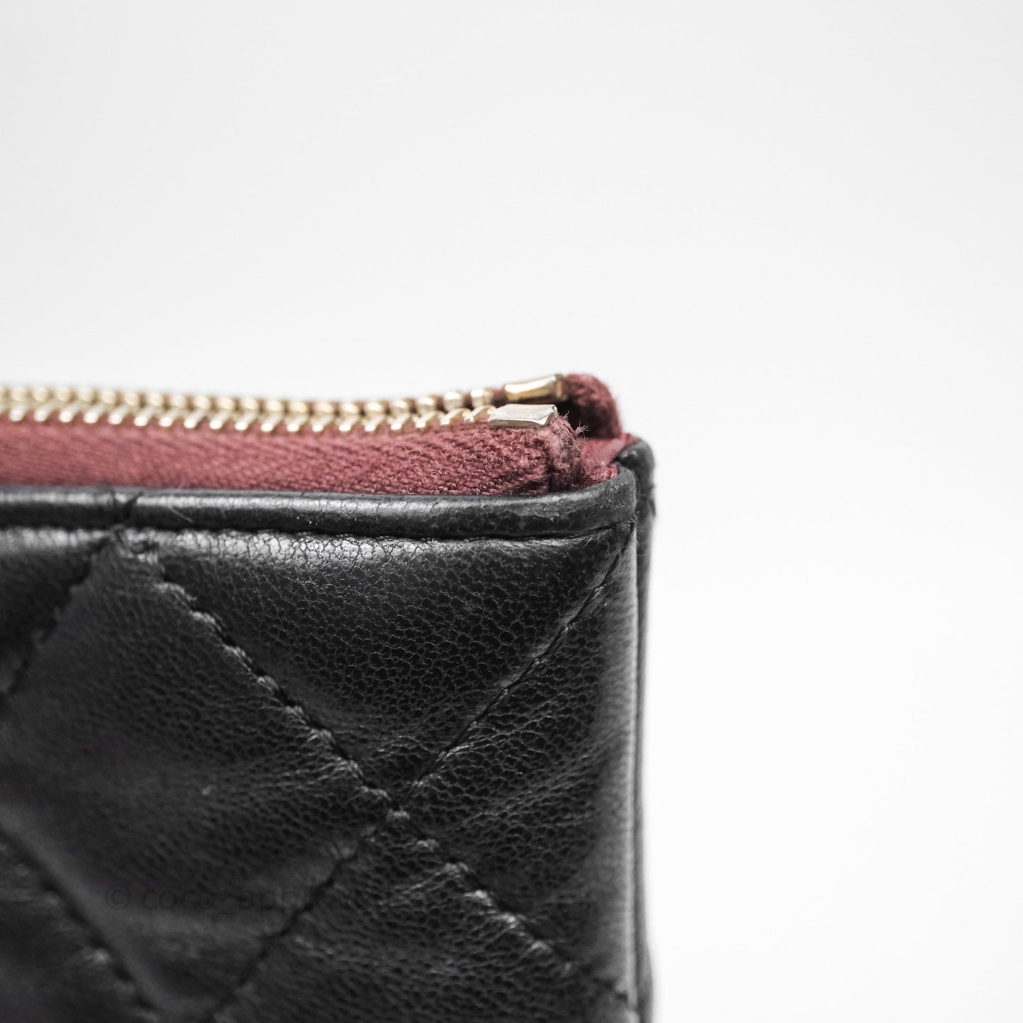 Chanel Classic Zipped Pouch Lambskin Black Gold Hardware