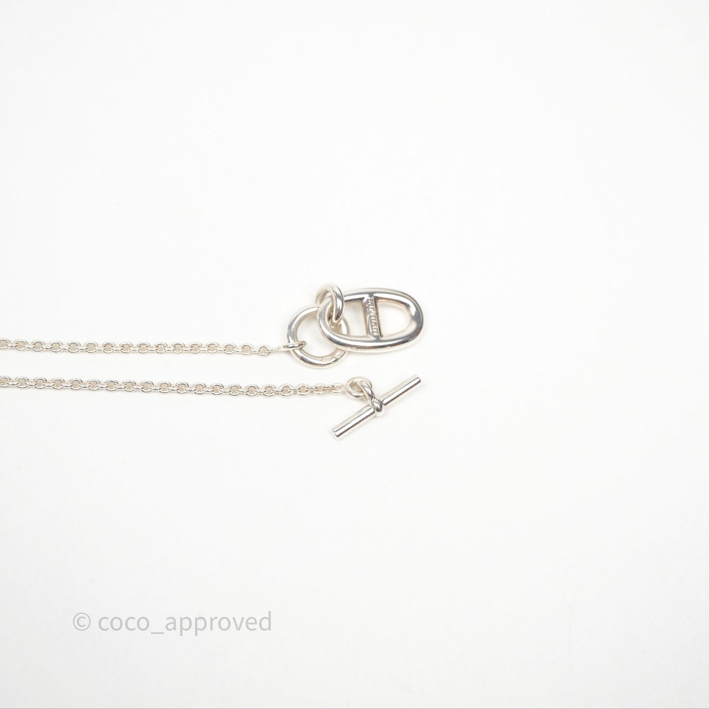 Hermes Chaine d'ancre Pendant Necklace Silver 925