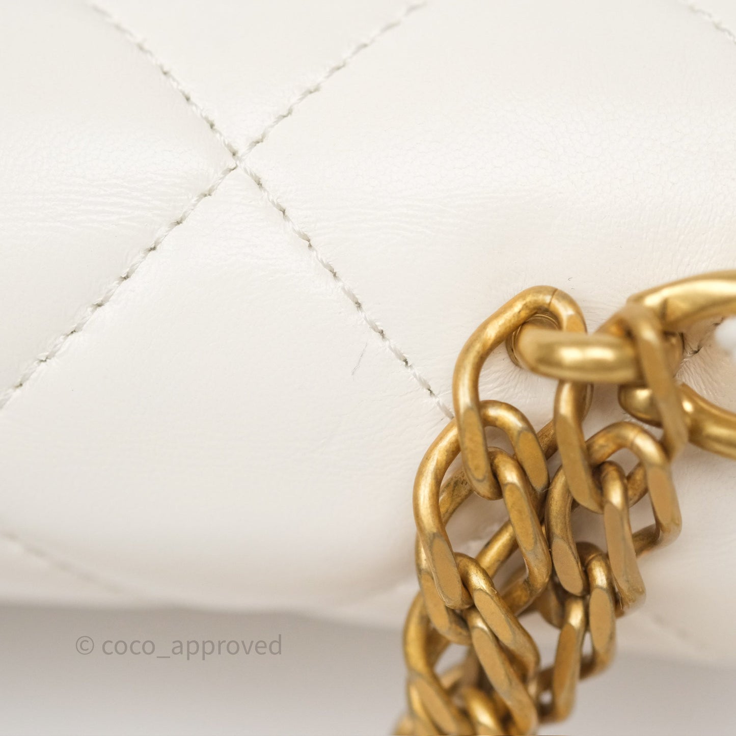 Chanel Small Fancy Jewel Flap White Shiny Lambskin Aged Gold Hardware 23S