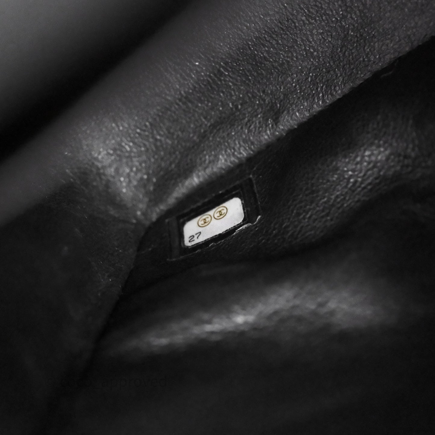 Chanel Classic Medium Flap Chevron Black Lambskin Aged Gold Hardware