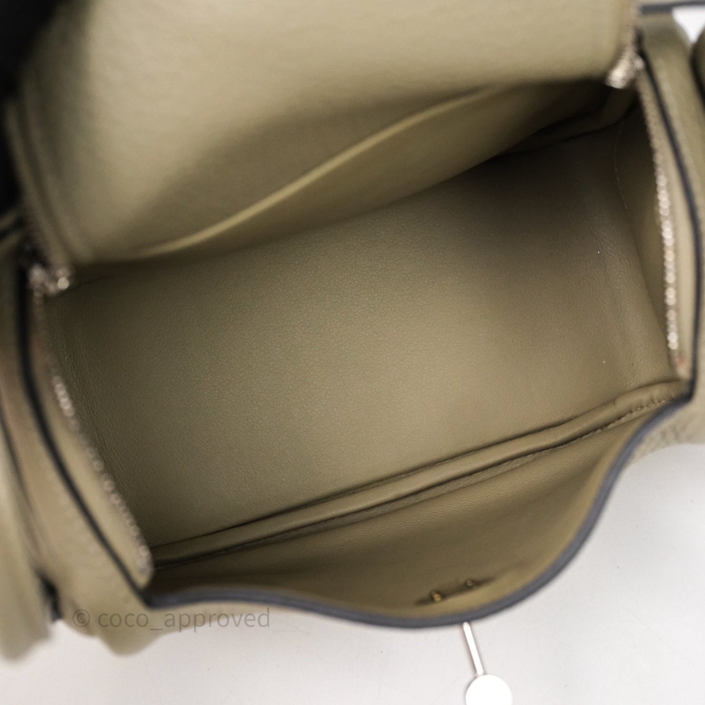 Hermès Mini Lindy 20 Sauge Q1 Clemence Palladium Hardware