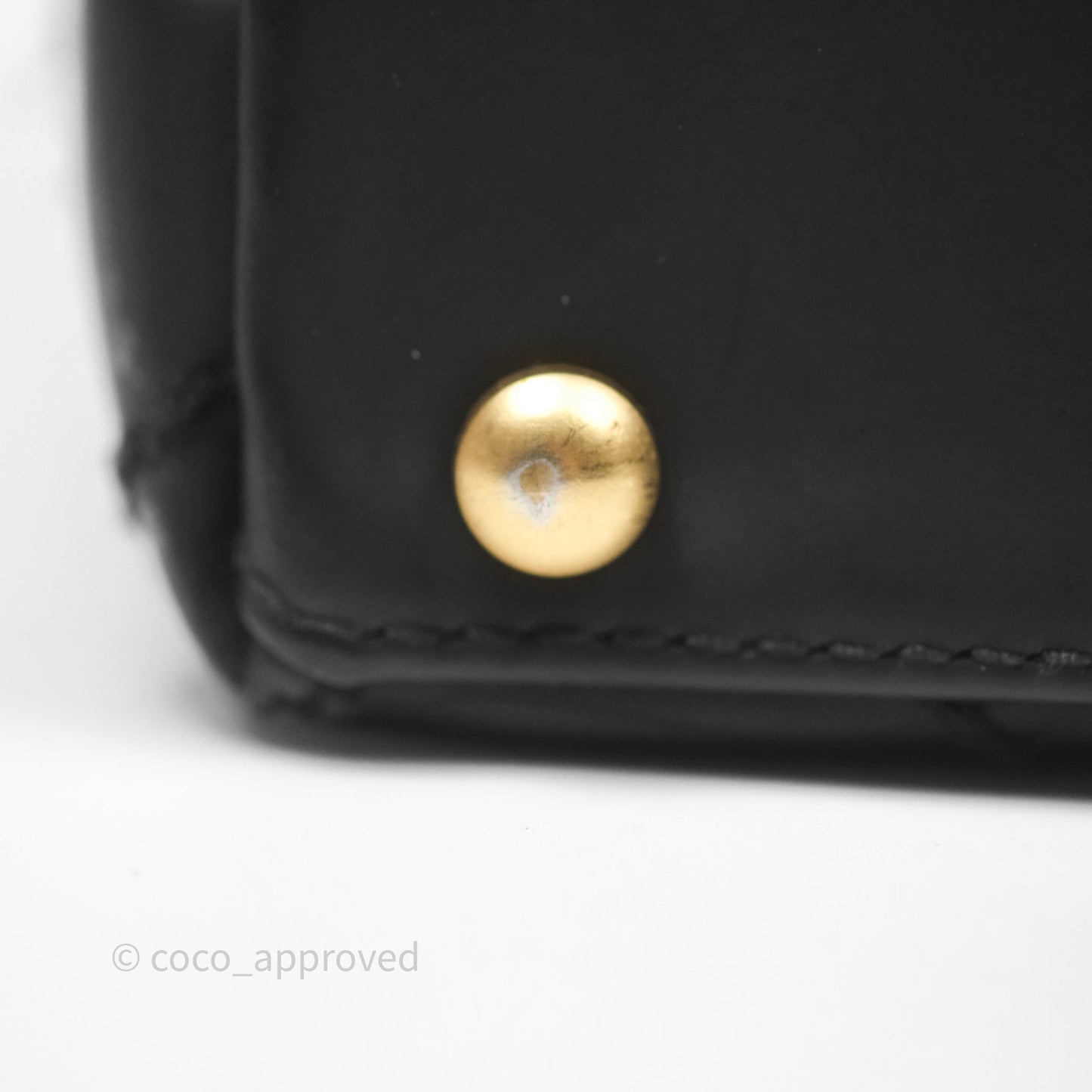 Chanel Vintage Quilted CC Tote Bag Matte Black Calfskin Gold Hardware