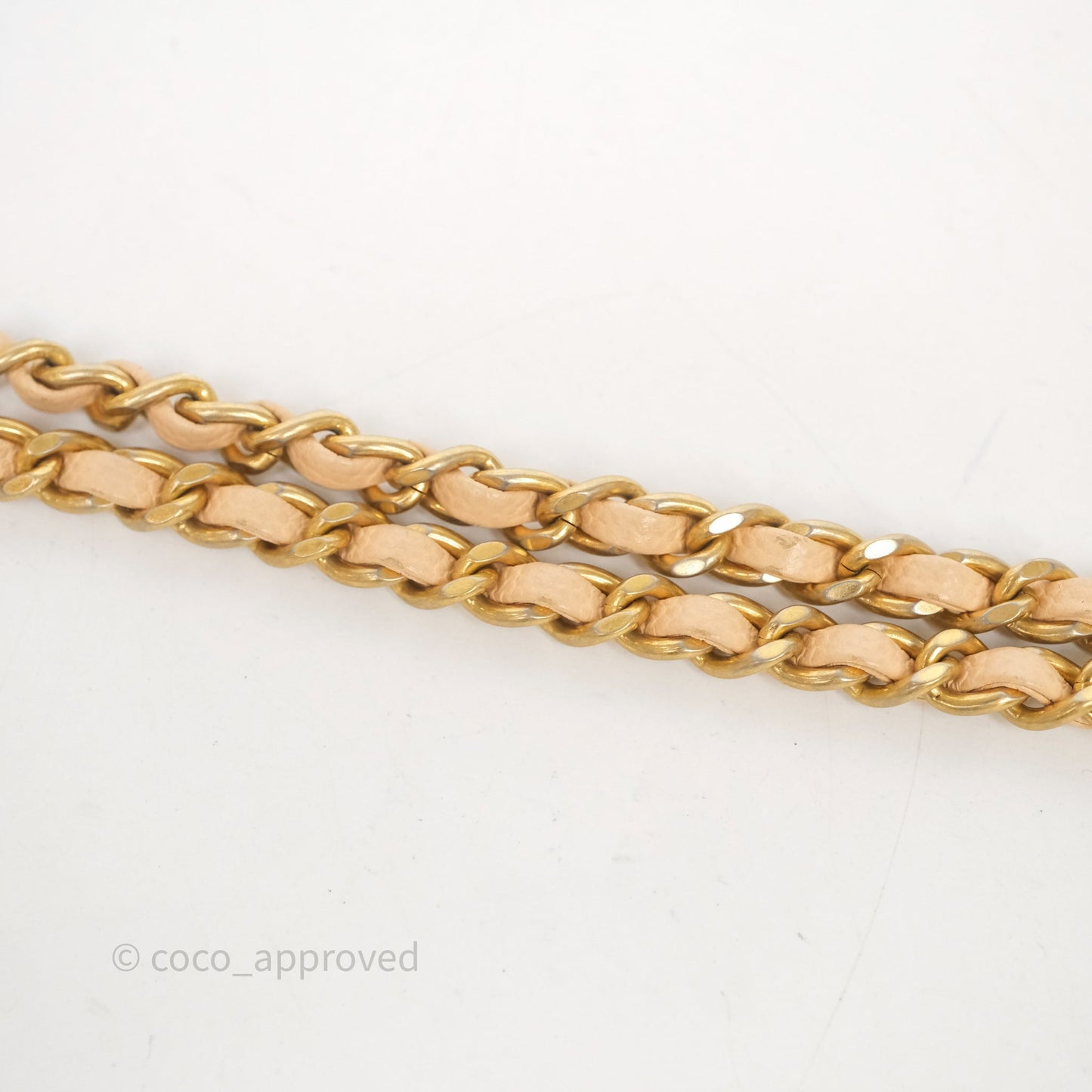 Chanel Small Coco Handle Quilted Beige Caviar Aged Gold Hardware