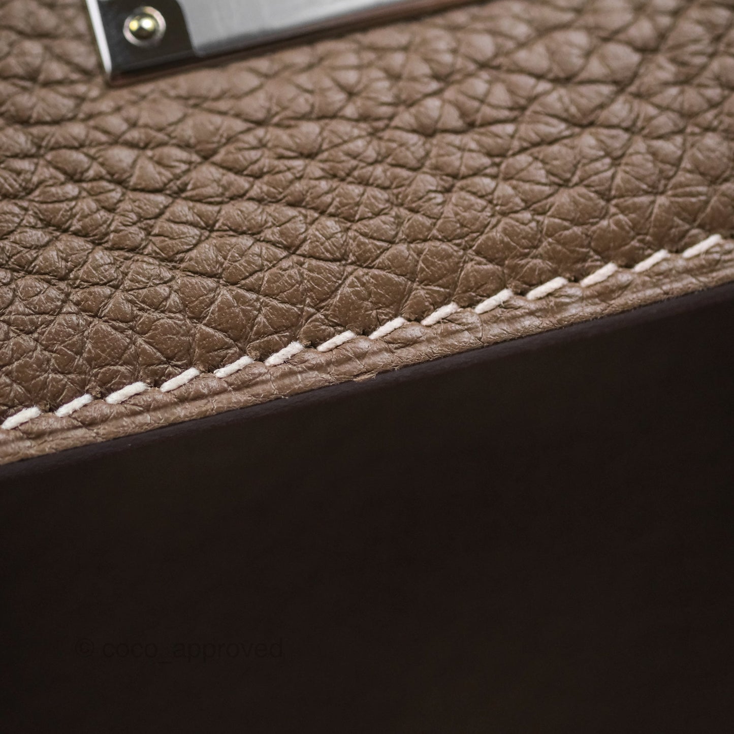 Hermès Kelly 28 Retourne Etoupe 18 Clemence Palladium Hardware