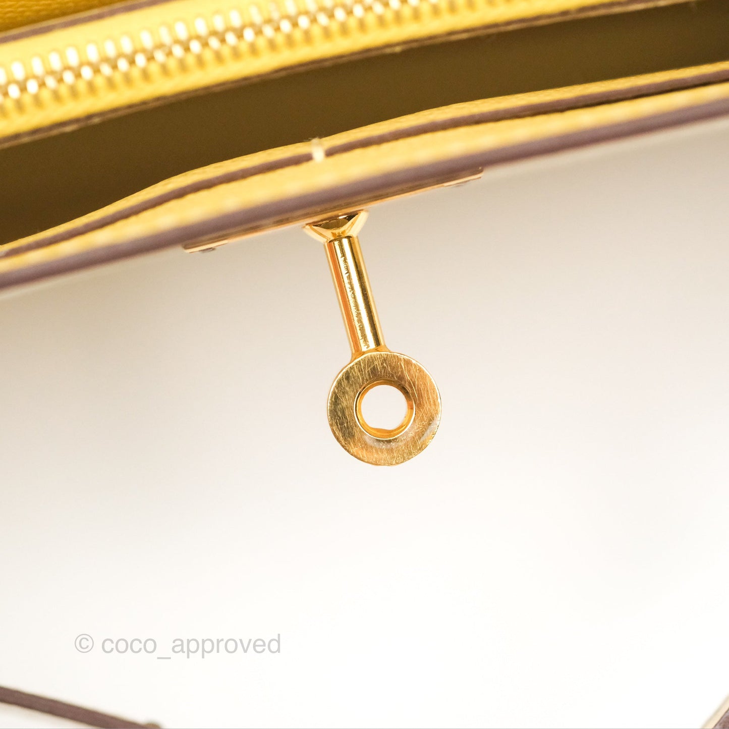 Hermès Kelly To Go Wallet Epsom Nata I2/ Jaune Poussin Gold Hardware