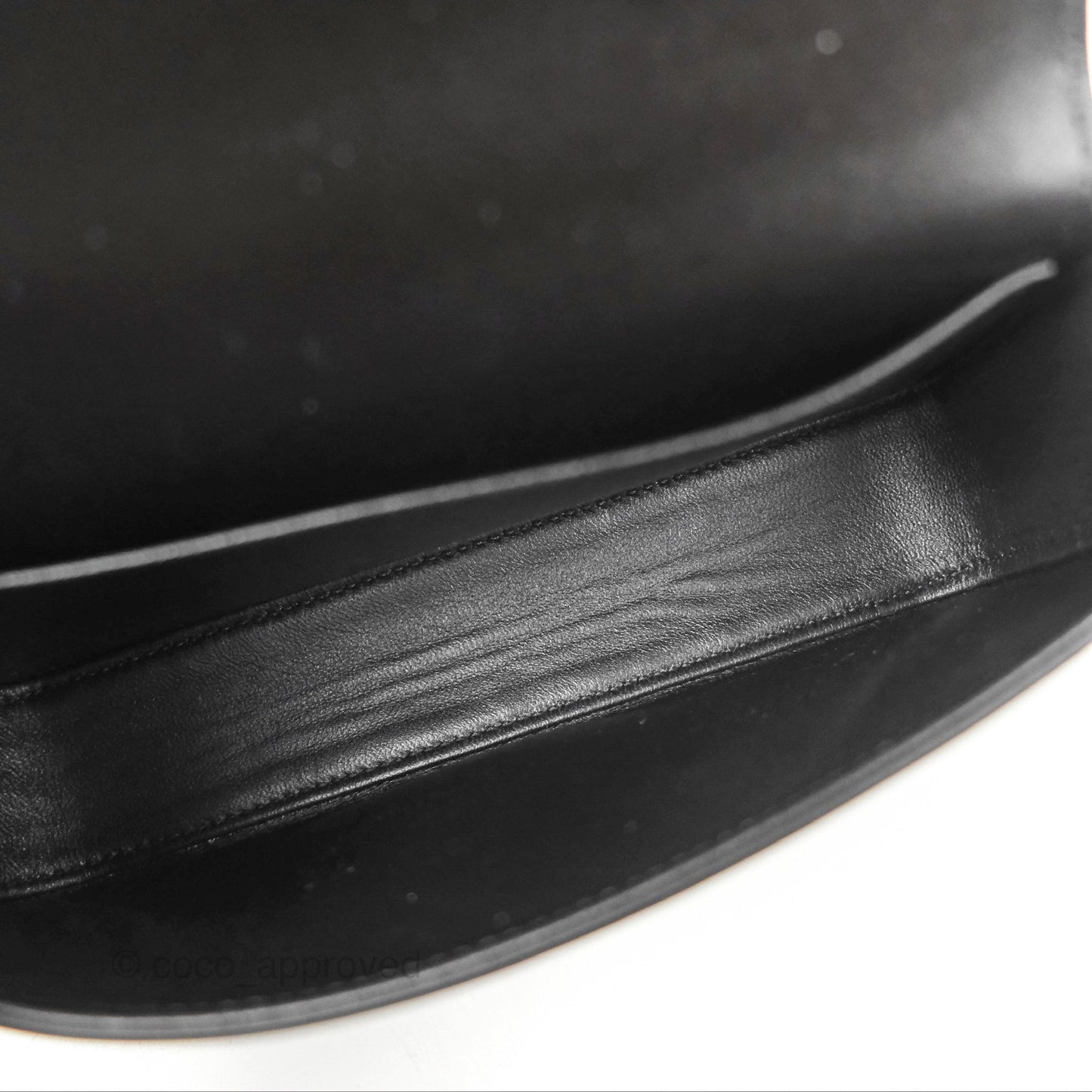 Celine Triomphe Chain Shoulder Bag So Black Shiny Calfskin