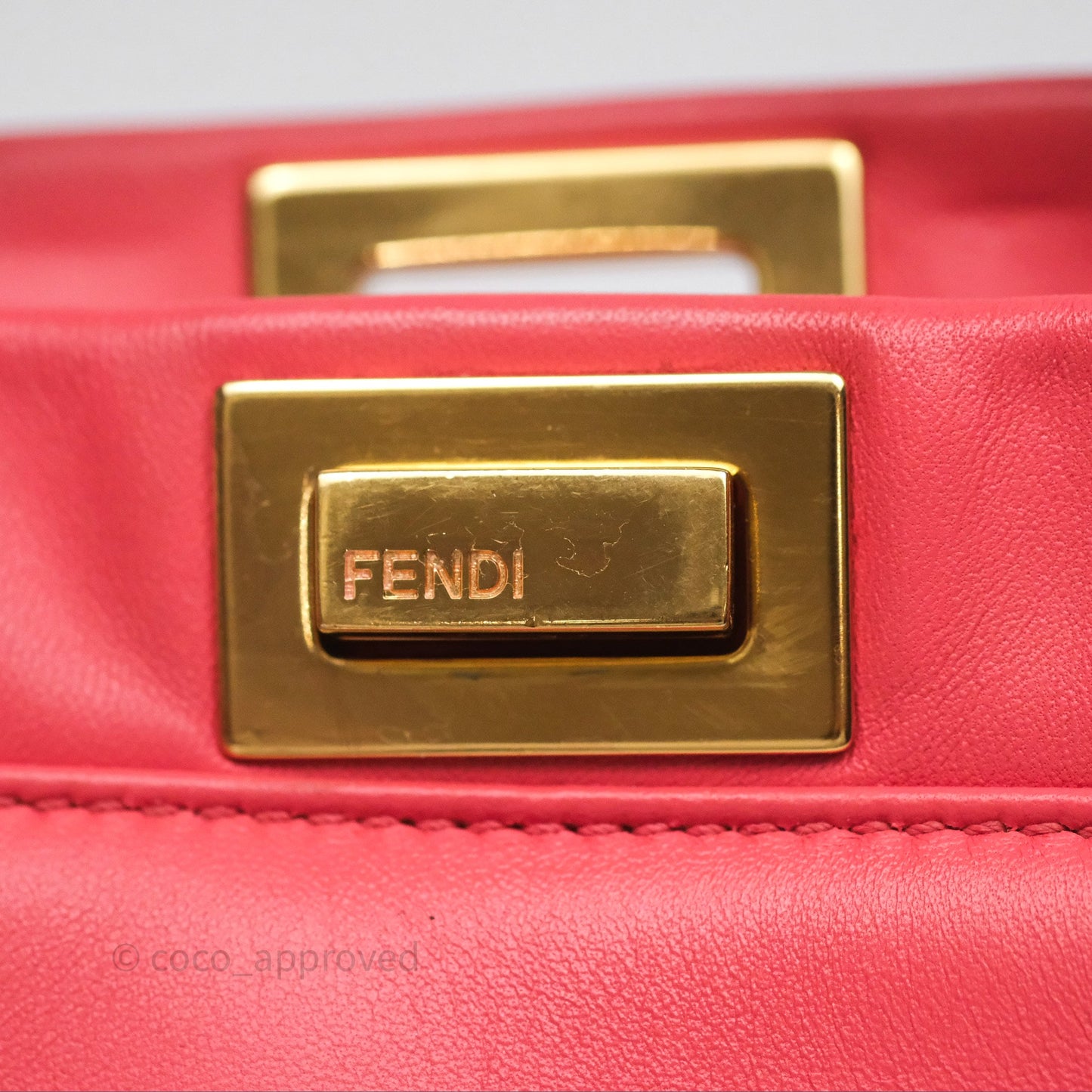 Fendi Nappa Mini Peekaboo Bag Hot Pink