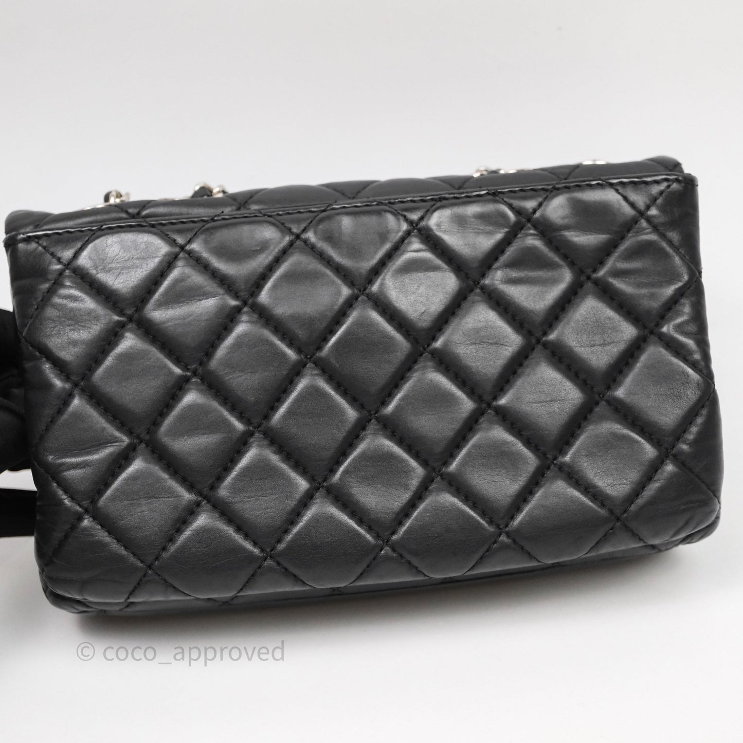 Chanel Quilted Flap Black Calfskin Silver Hardware