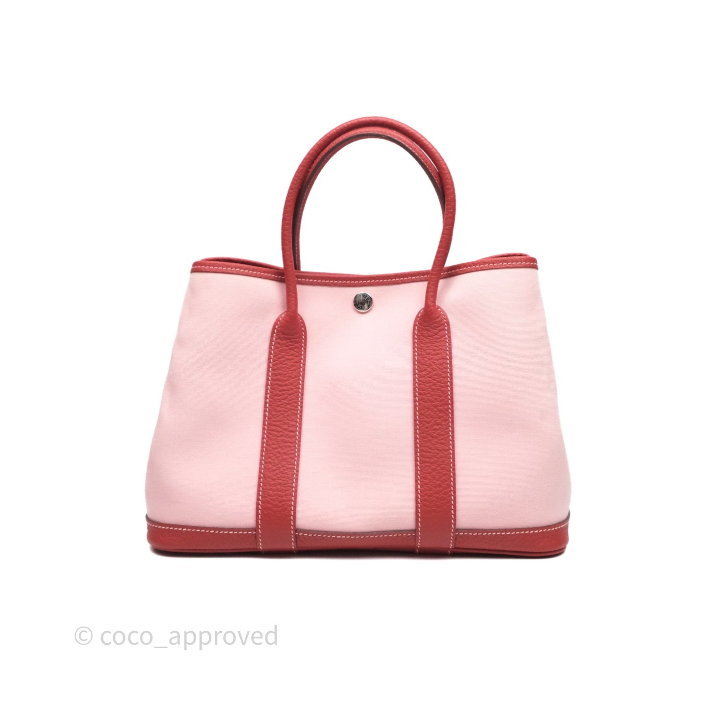 Hermès Garden Party 30 Canvas Rose Sakura 3Q/ Rouge Duchesse 2V