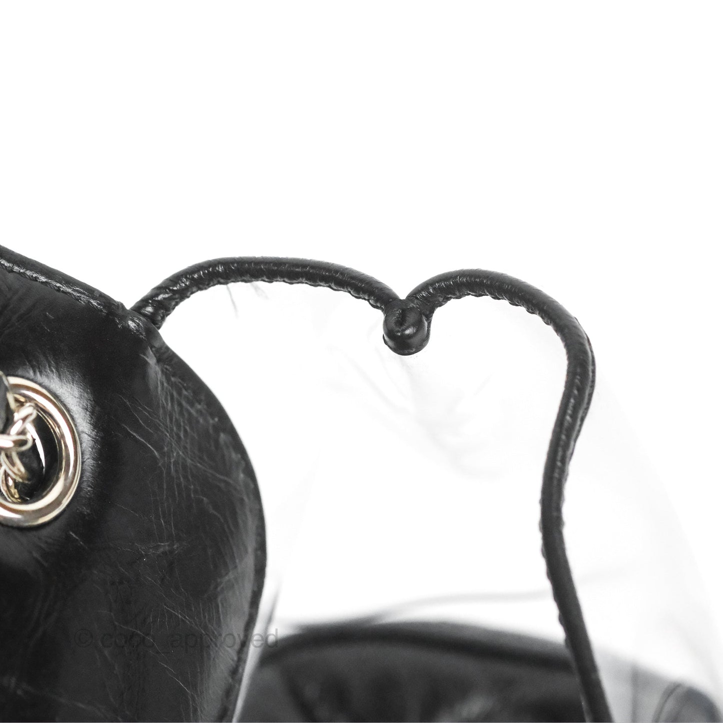 Chanel Aquarium PVC Backpack Black Crumpled Calfskin Silver Hardware