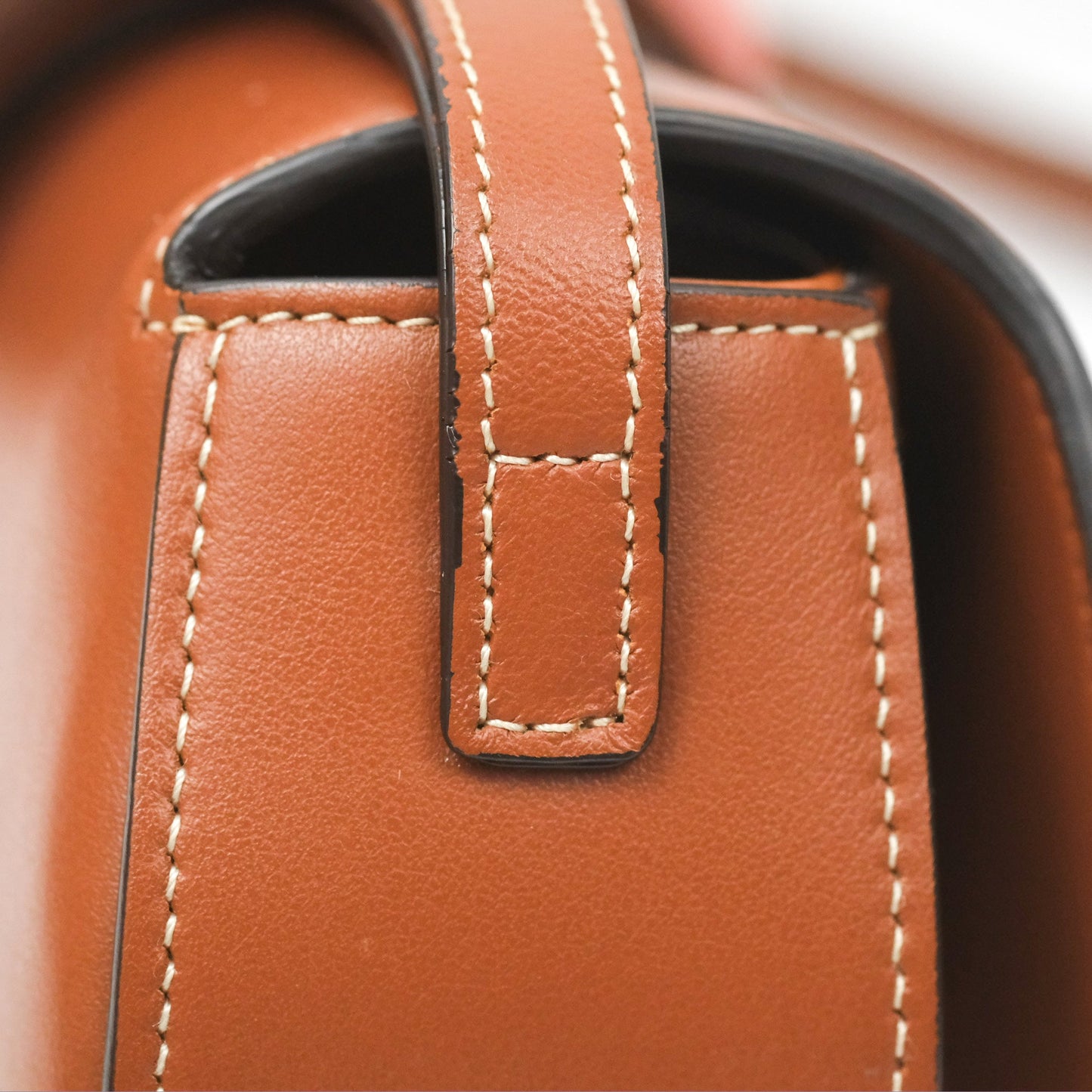 Celine Clutch on Strap Tabou Tan Calfskin