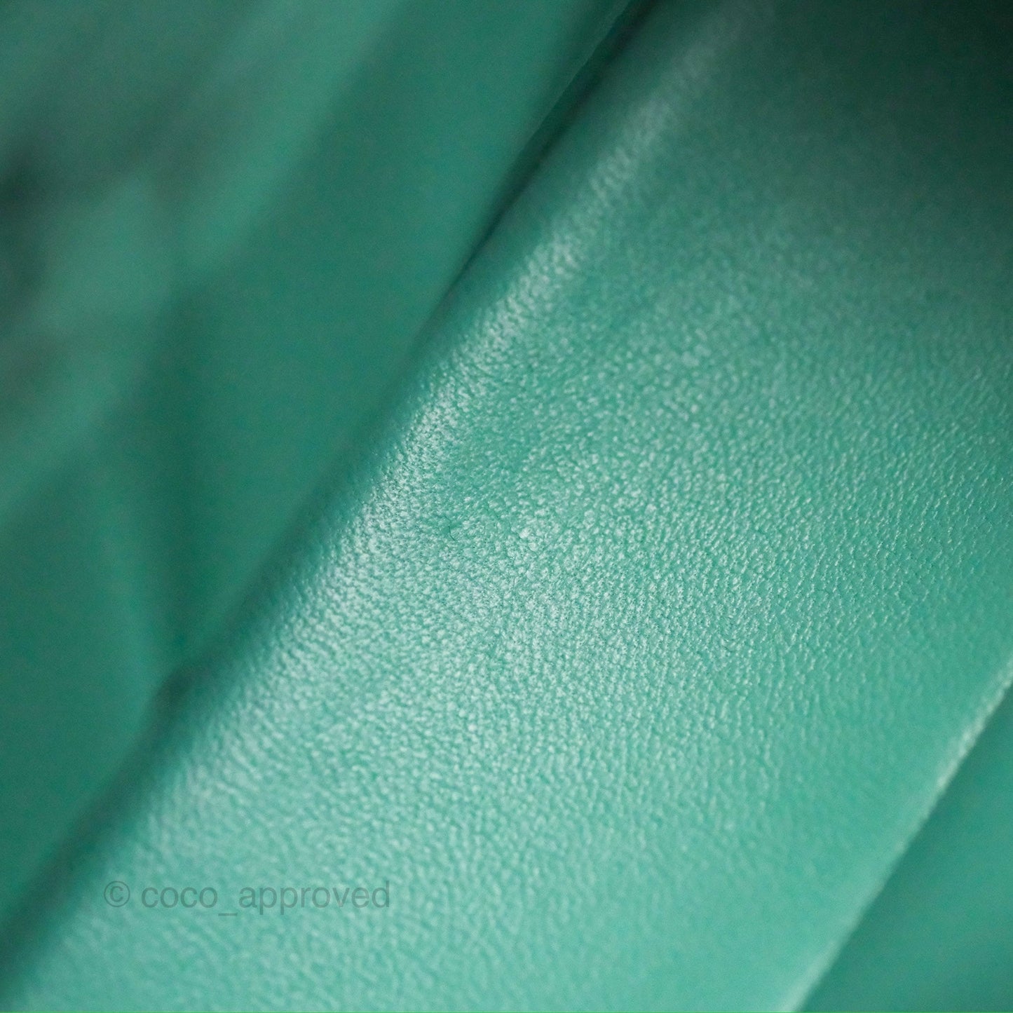Chanel Small Classic Quilted Flap Tiffany Green Caviar Gold Hardware