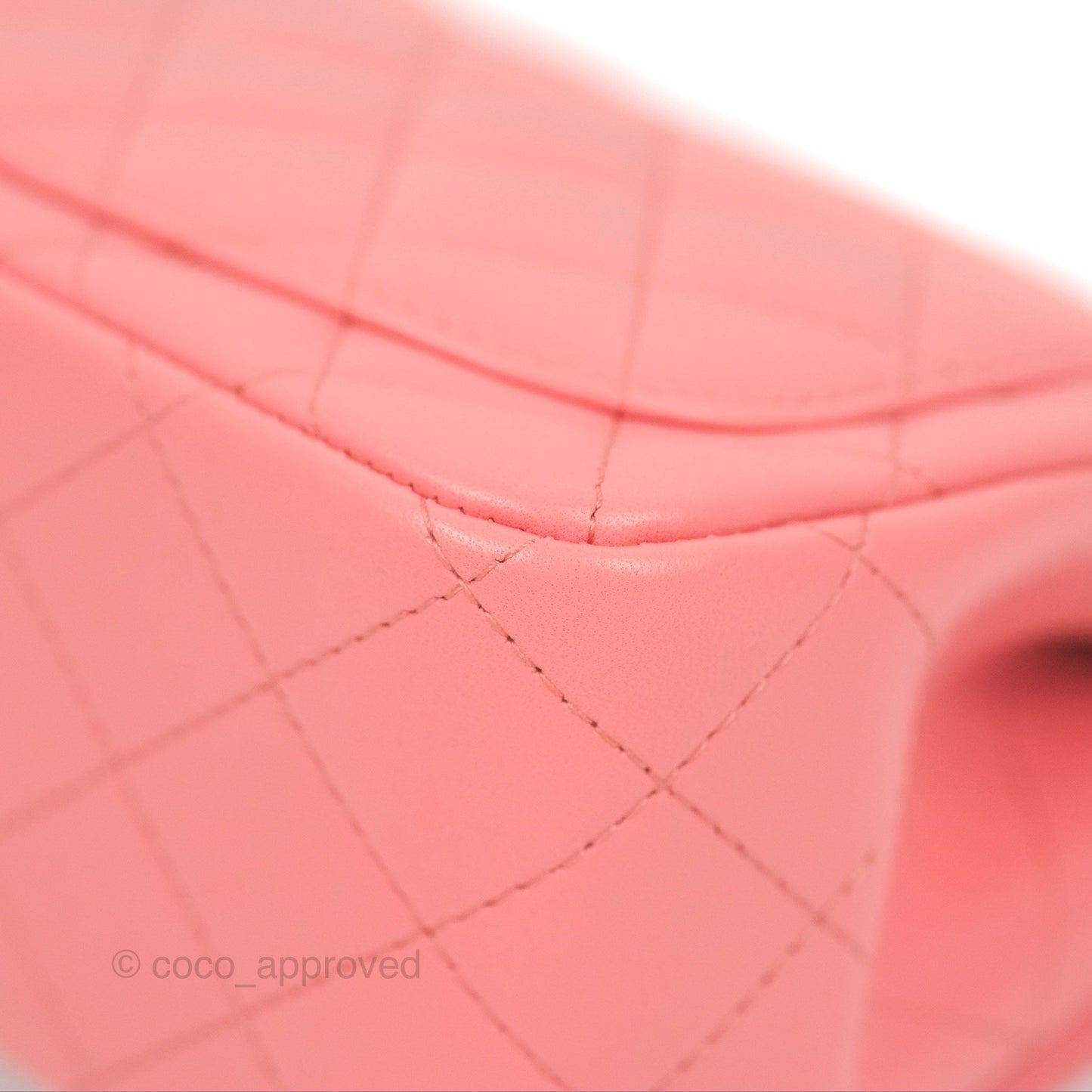 Chanel Quilted Mini Square Flap Pink Lambskin Gold Hardware